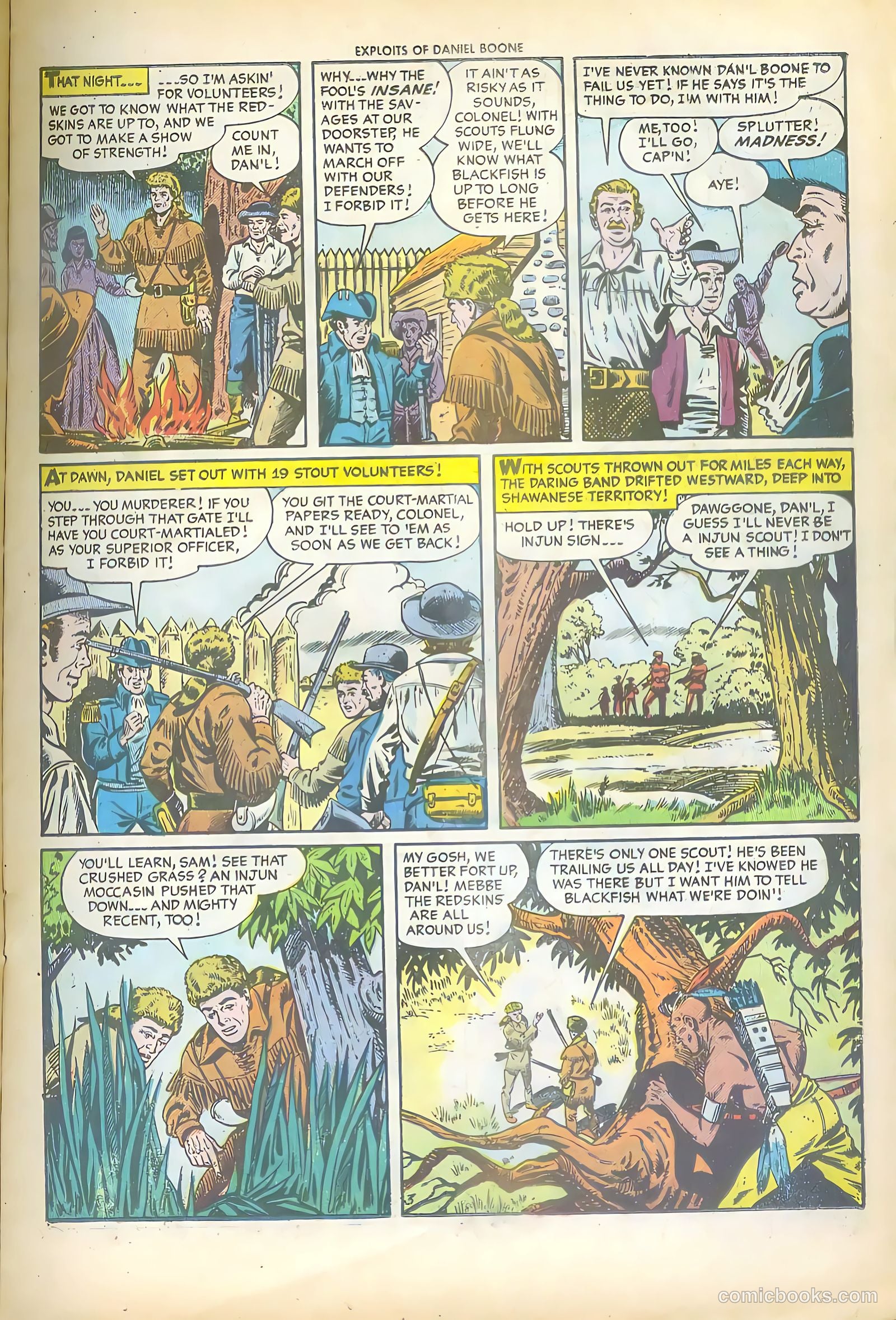 Exploits of Daniel Boone #1 (1955) — page 15 of 36