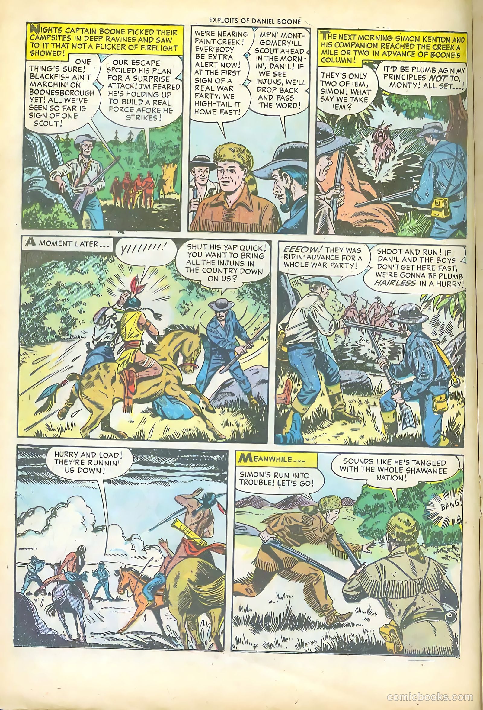 Exploits of Daniel Boone #1 (1955) — page 16 of 36