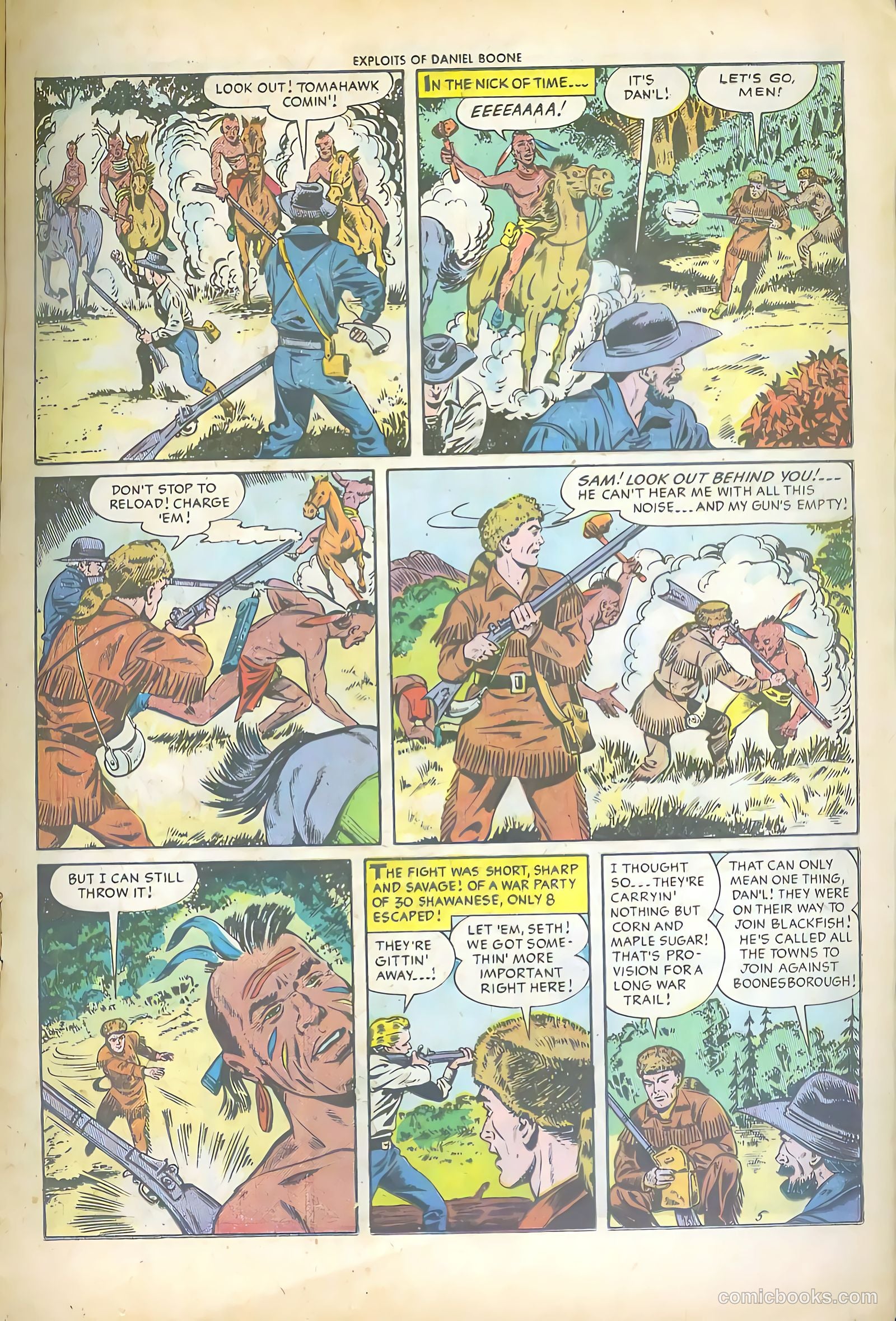Exploits of Daniel Boone #1 (1955) — page 17 of 36