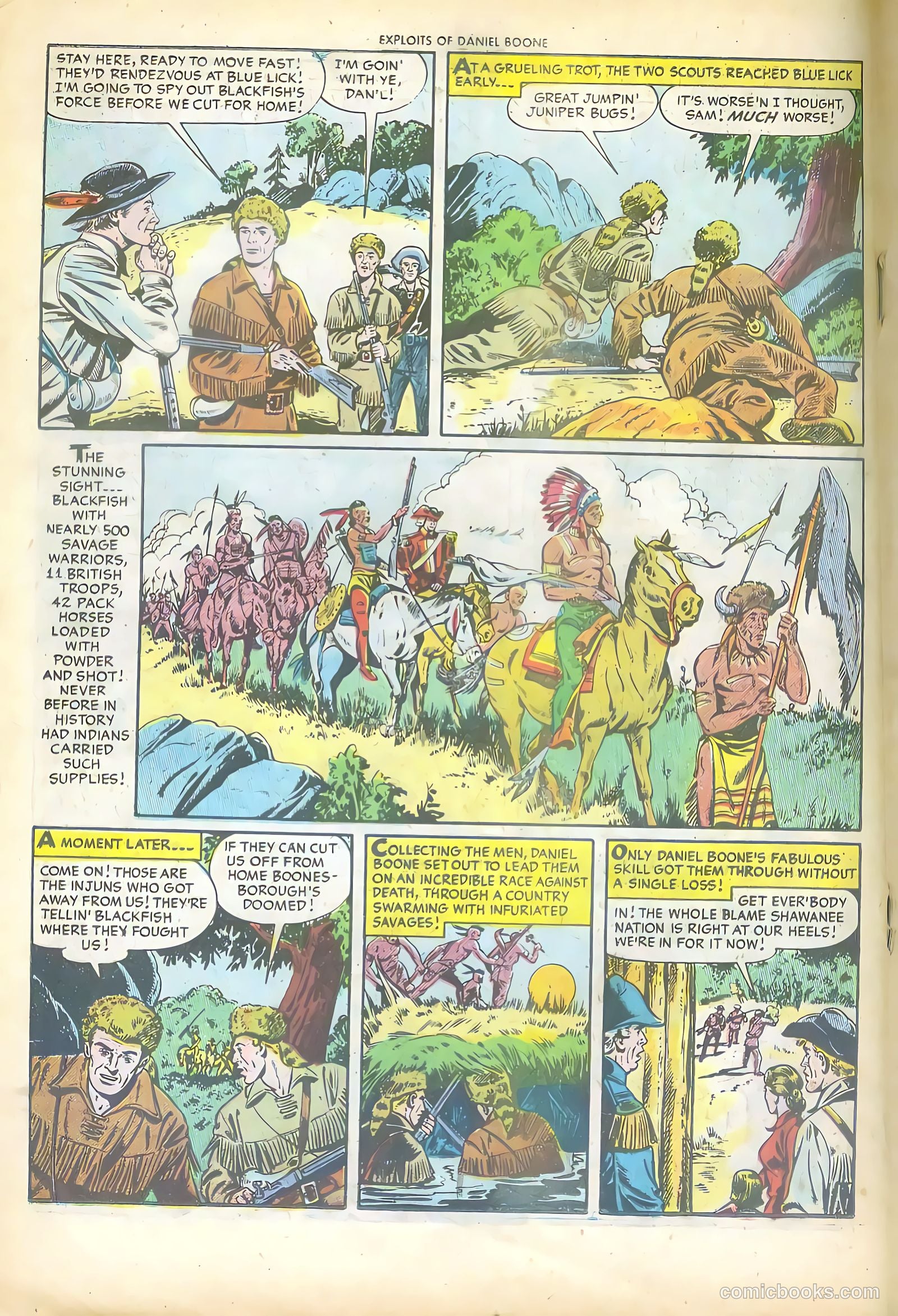 Exploits of Daniel Boone #1 (1955) — page 18 of 36