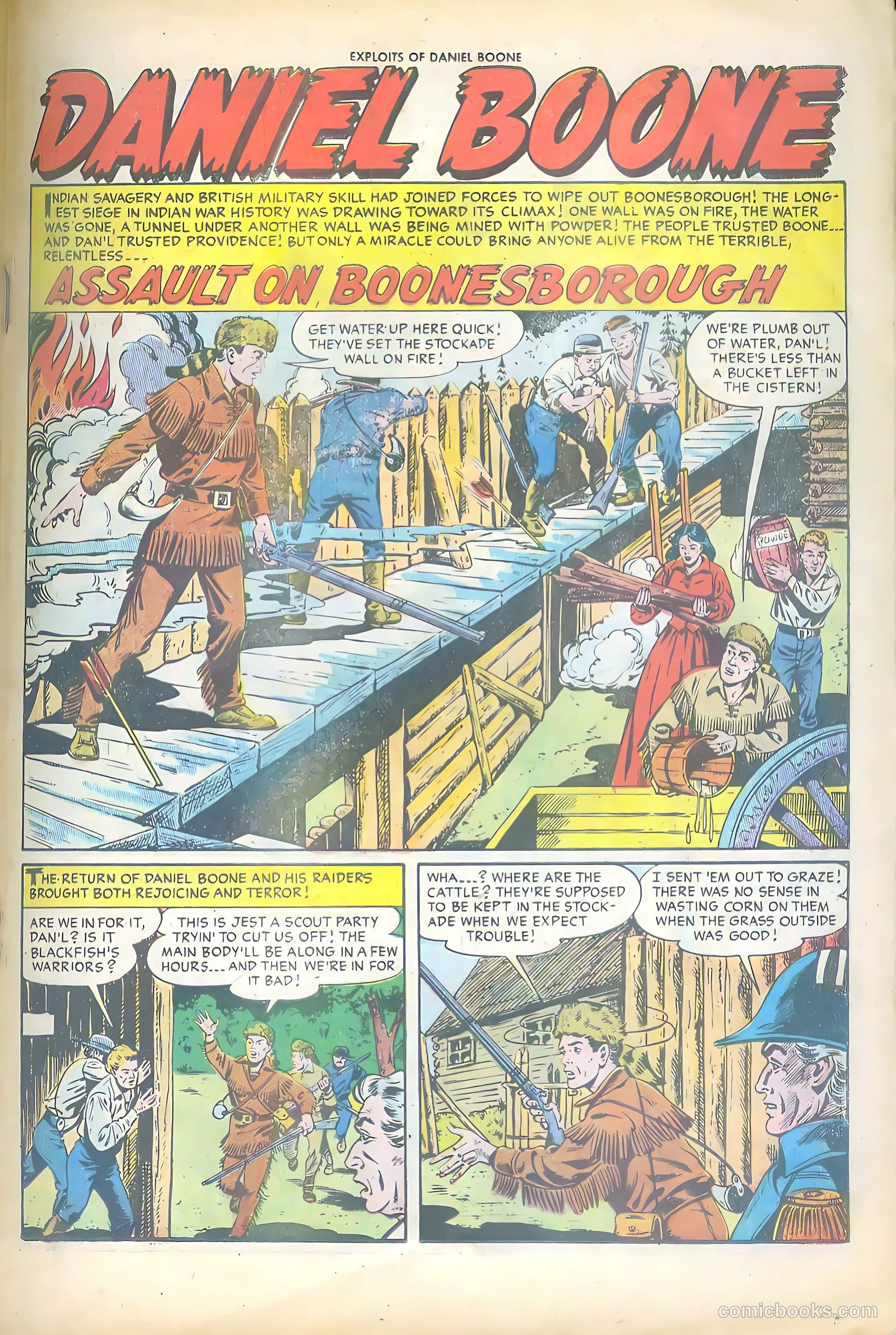 Exploits of Daniel Boone #1 (1955) — page 19 of 36
