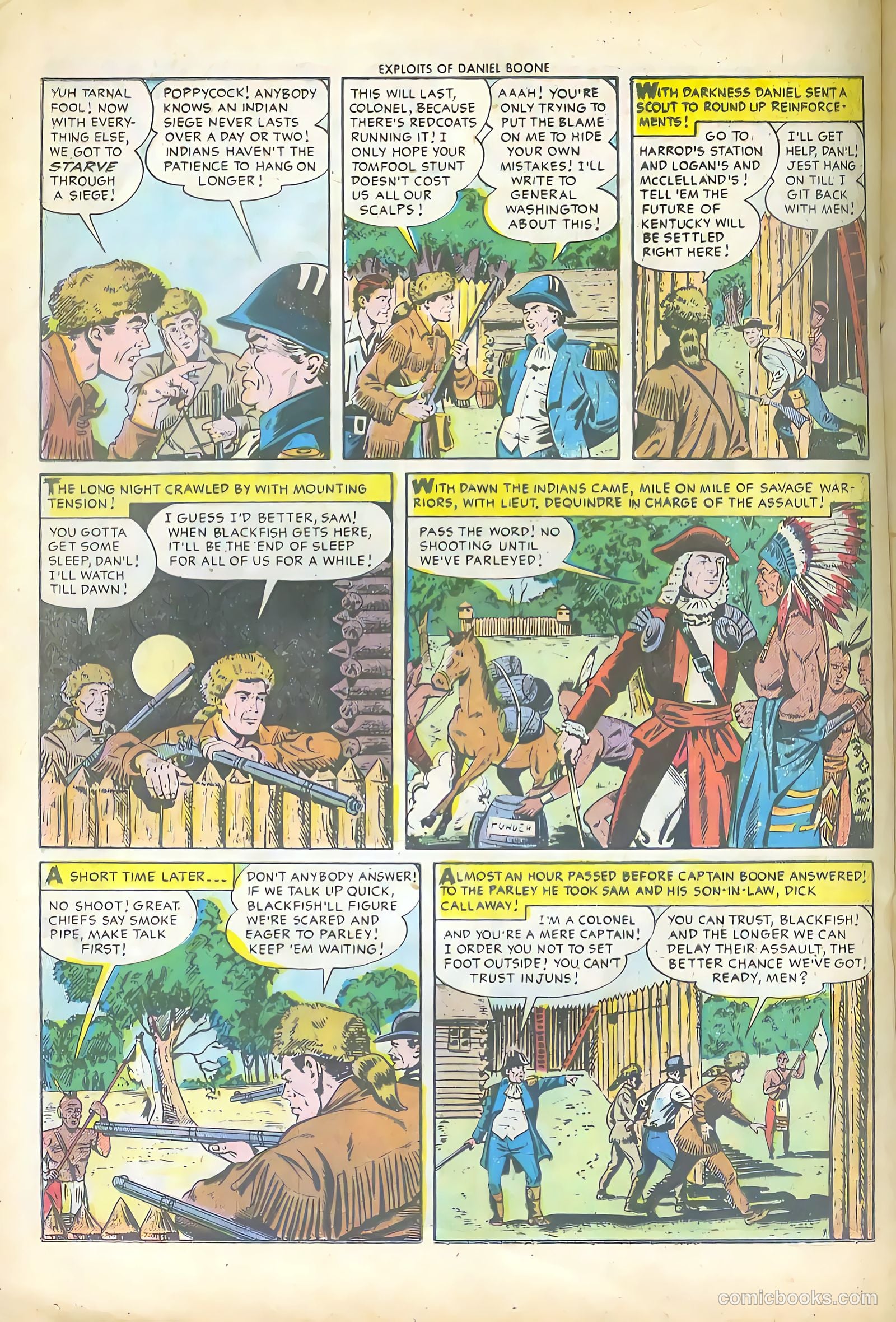 Exploits of Daniel Boone #1 (1955) — page 20 of 36