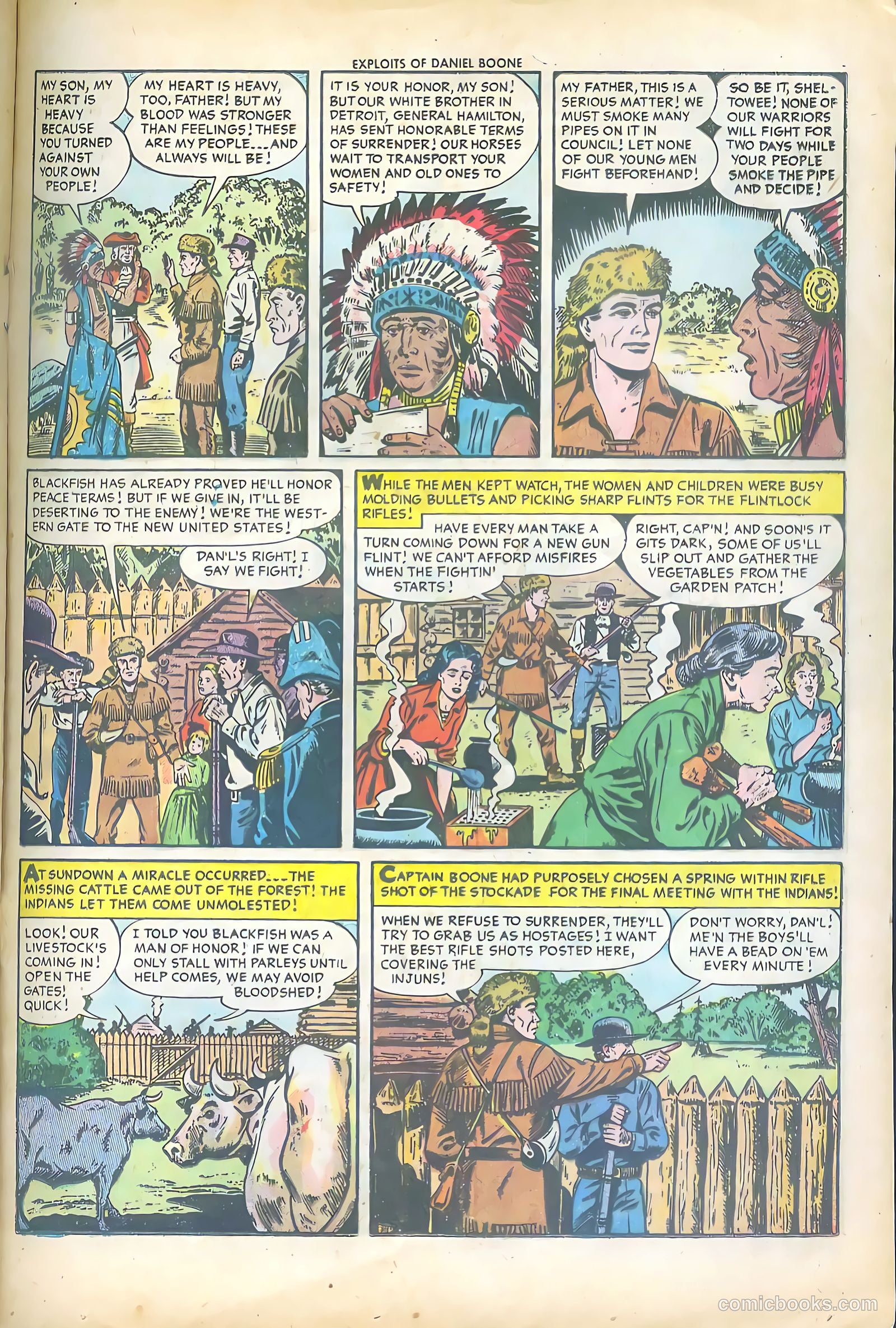 Exploits of Daniel Boone #1 (1955) — page 21 of 36
