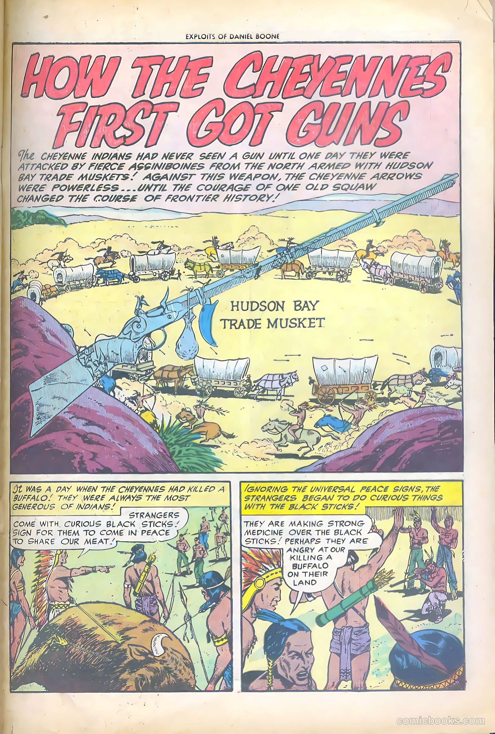 Exploits of Daniel Boone #1 (1955) — page 29 of 36