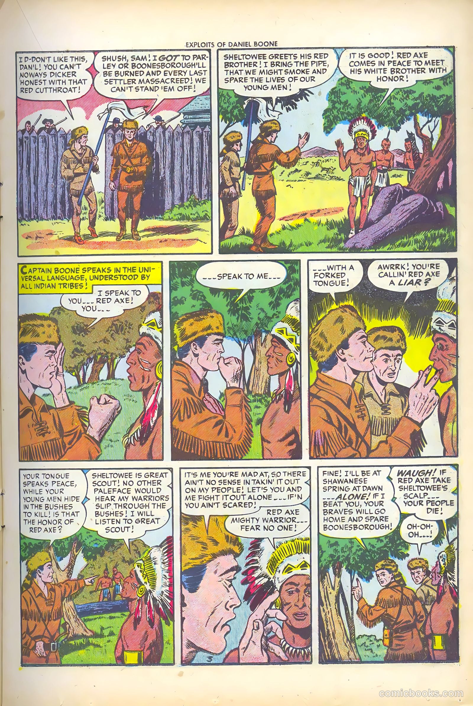 Exploits of Daniel Boone #2 (1956) — page 15 of 36