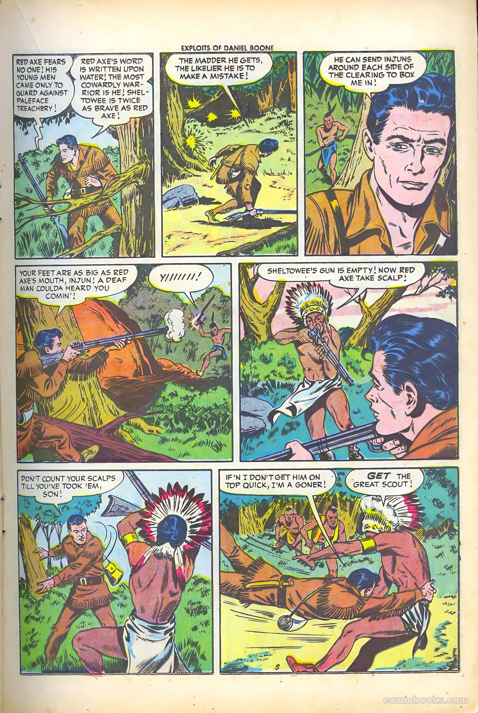 Exploits of Daniel Boone #2 (1956) — page 17 of 36