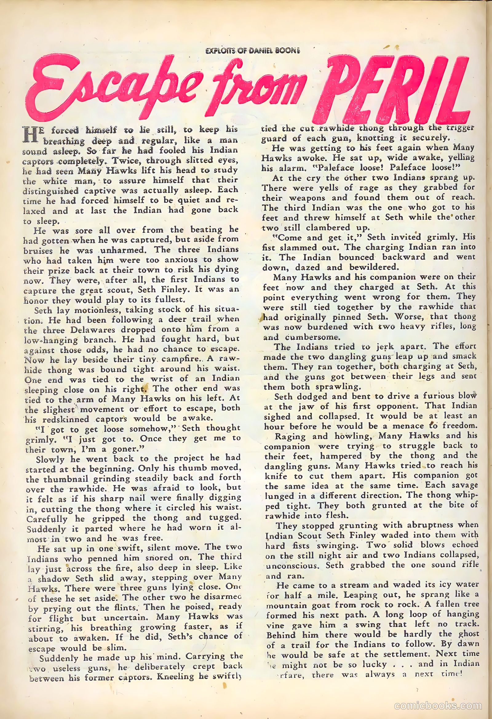 Exploits of Daniel Boone #2 (1956) — page 28 of 36