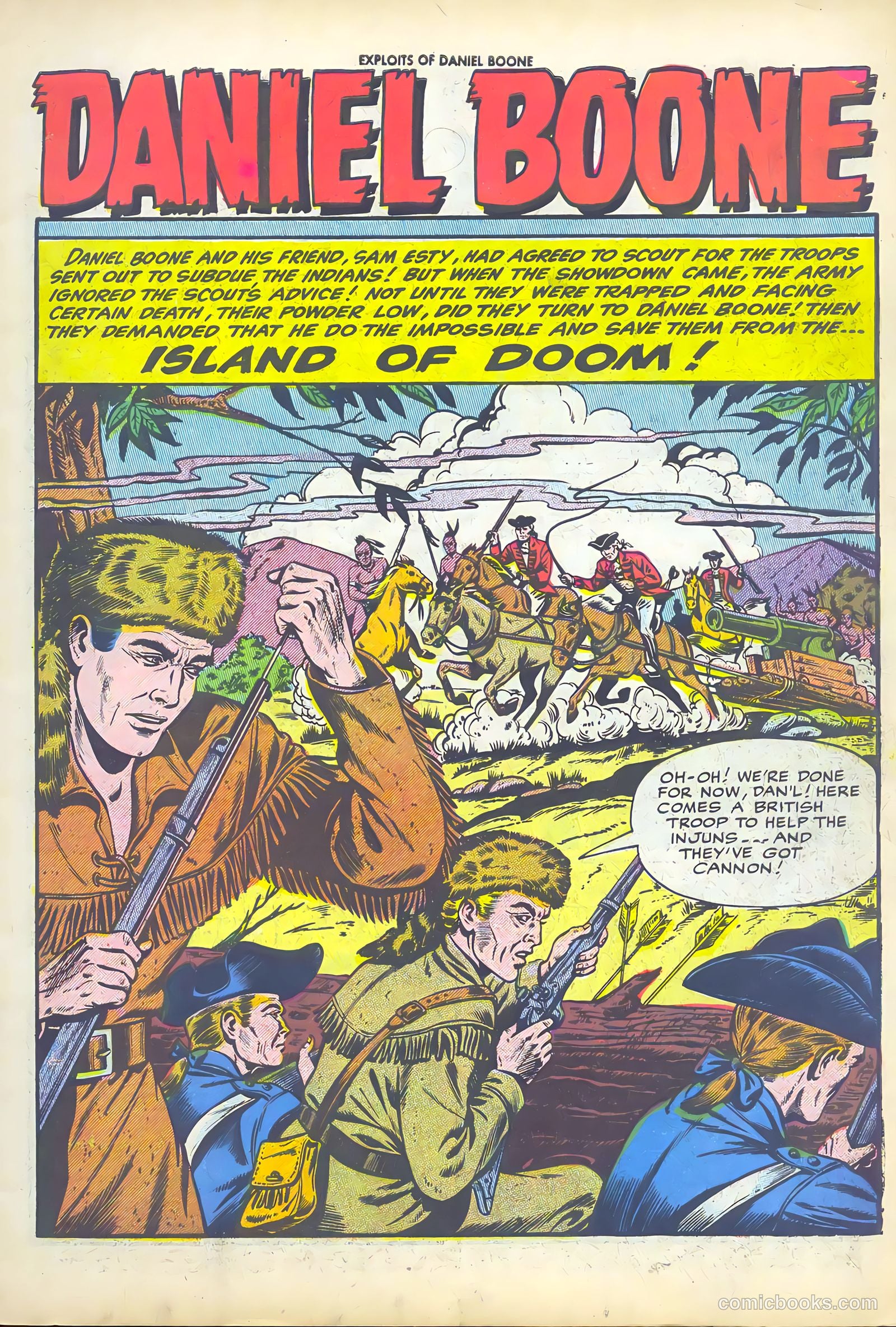 Exploits of Daniel Boone #3 (1956) — page 3 of 37