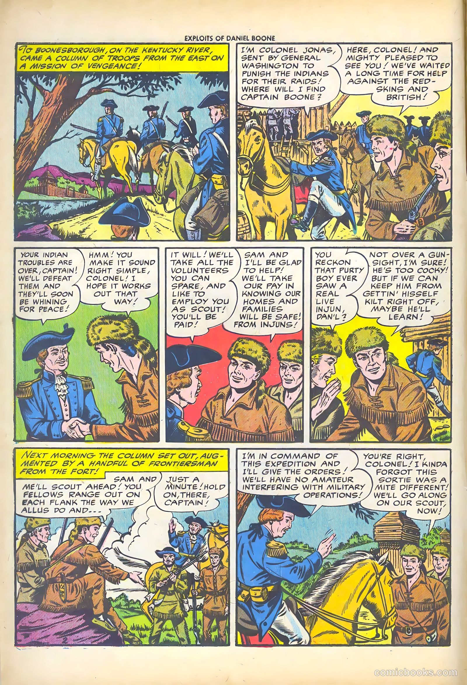 Exploits of Daniel Boone #3 (1956) — page 4 of 37