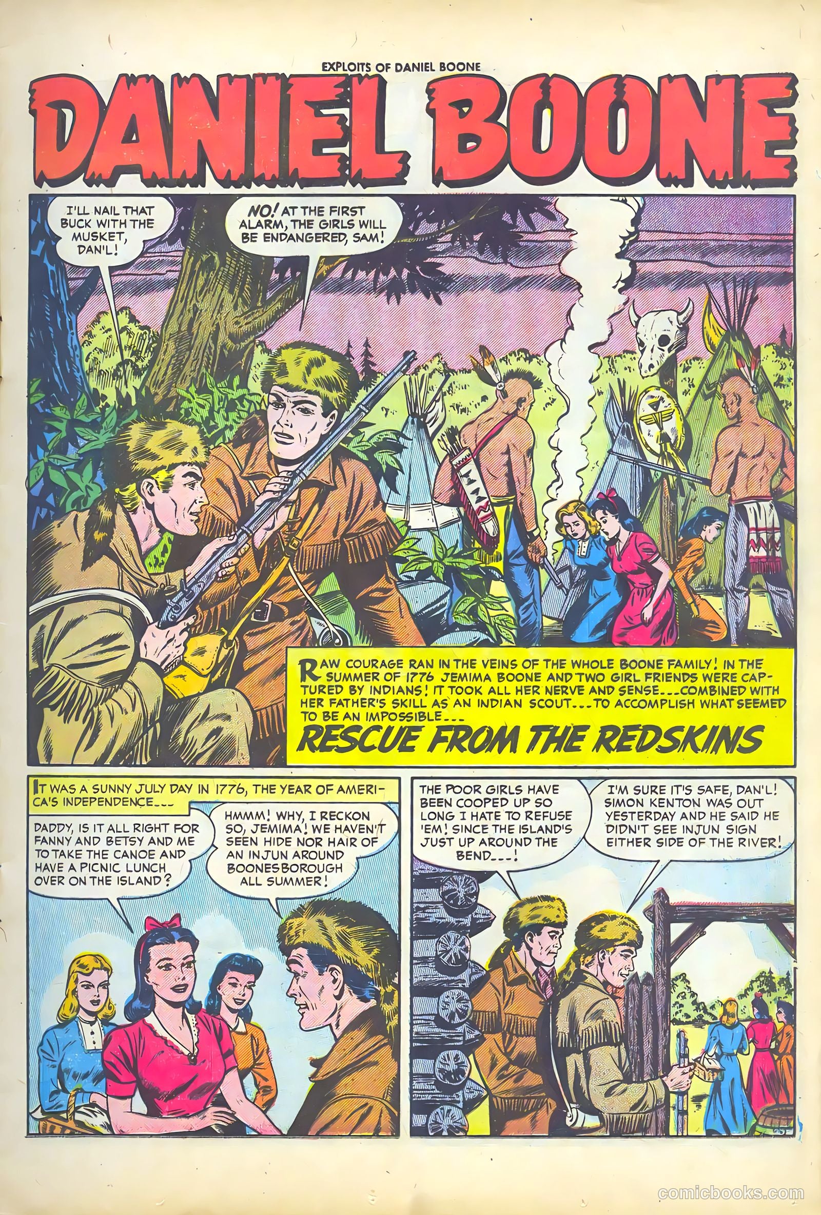 Exploits of Daniel Boone #3 (1956) — page 13 of 37