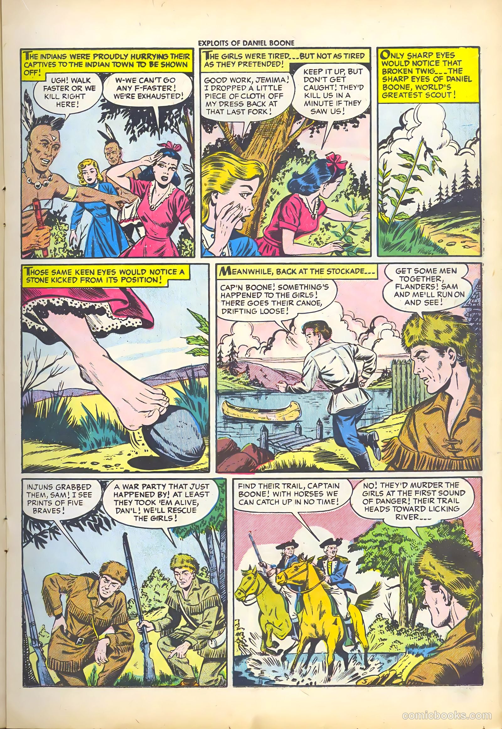 Exploits of Daniel Boone #3 (1956) — page 15 of 37
