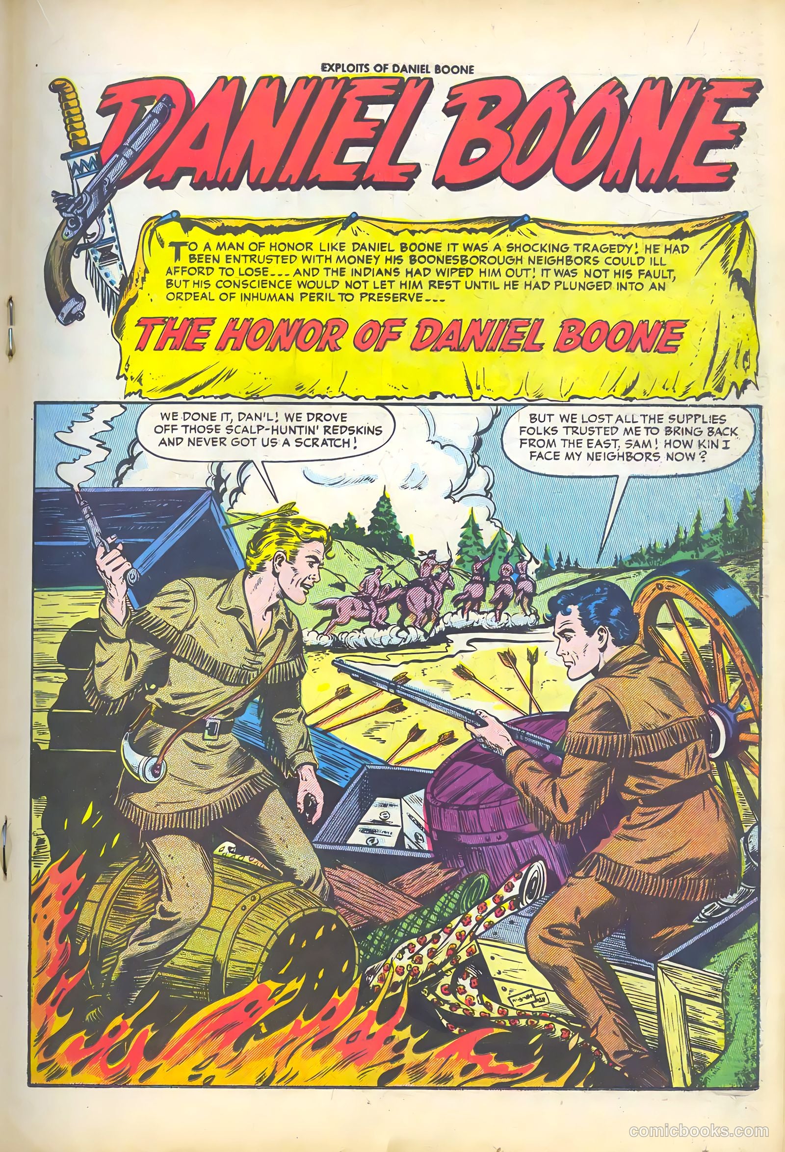 Exploits of Daniel Boone #3 (1956) — page 19 of 37