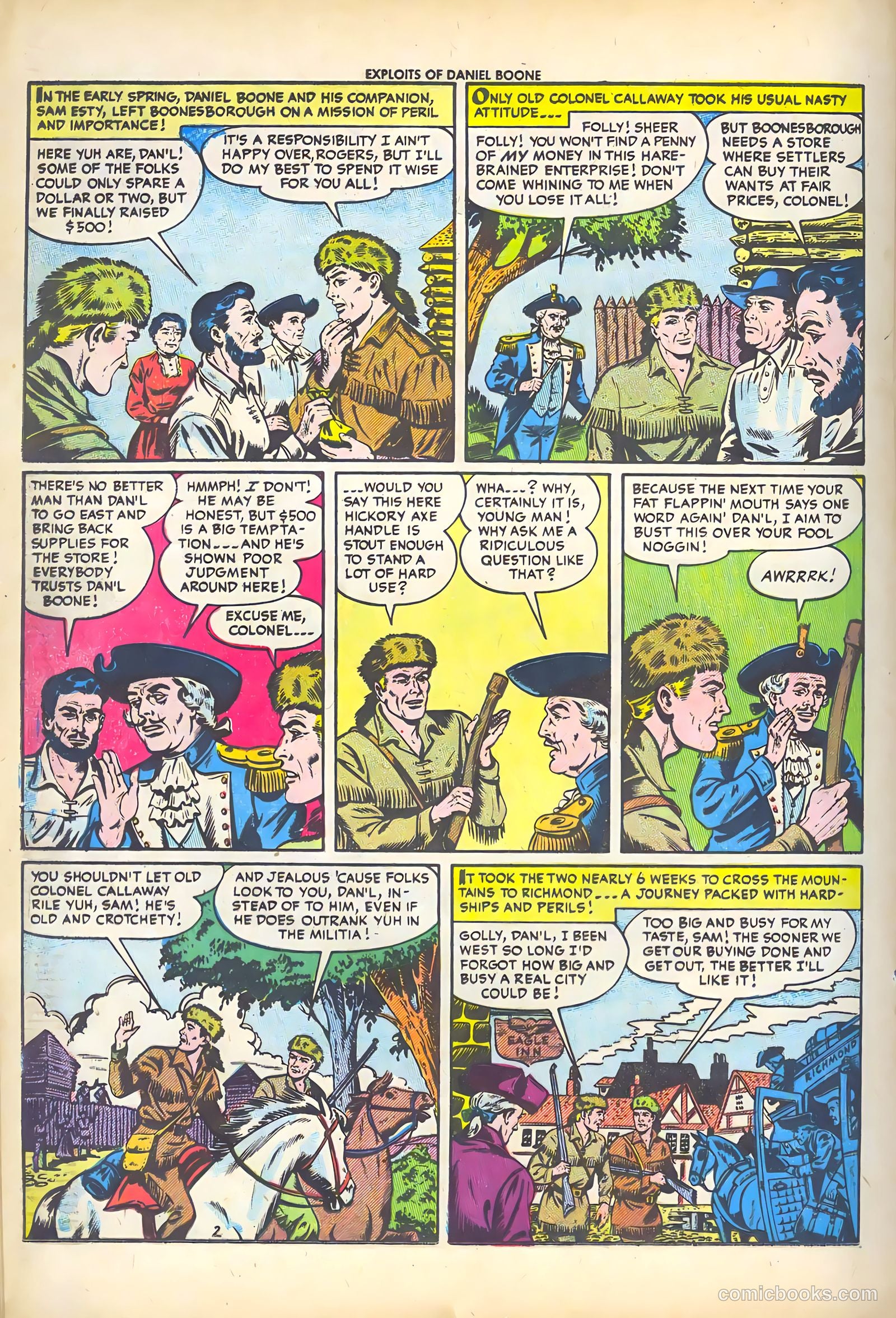 Exploits of Daniel Boone #3 (1956) — page 20 of 37