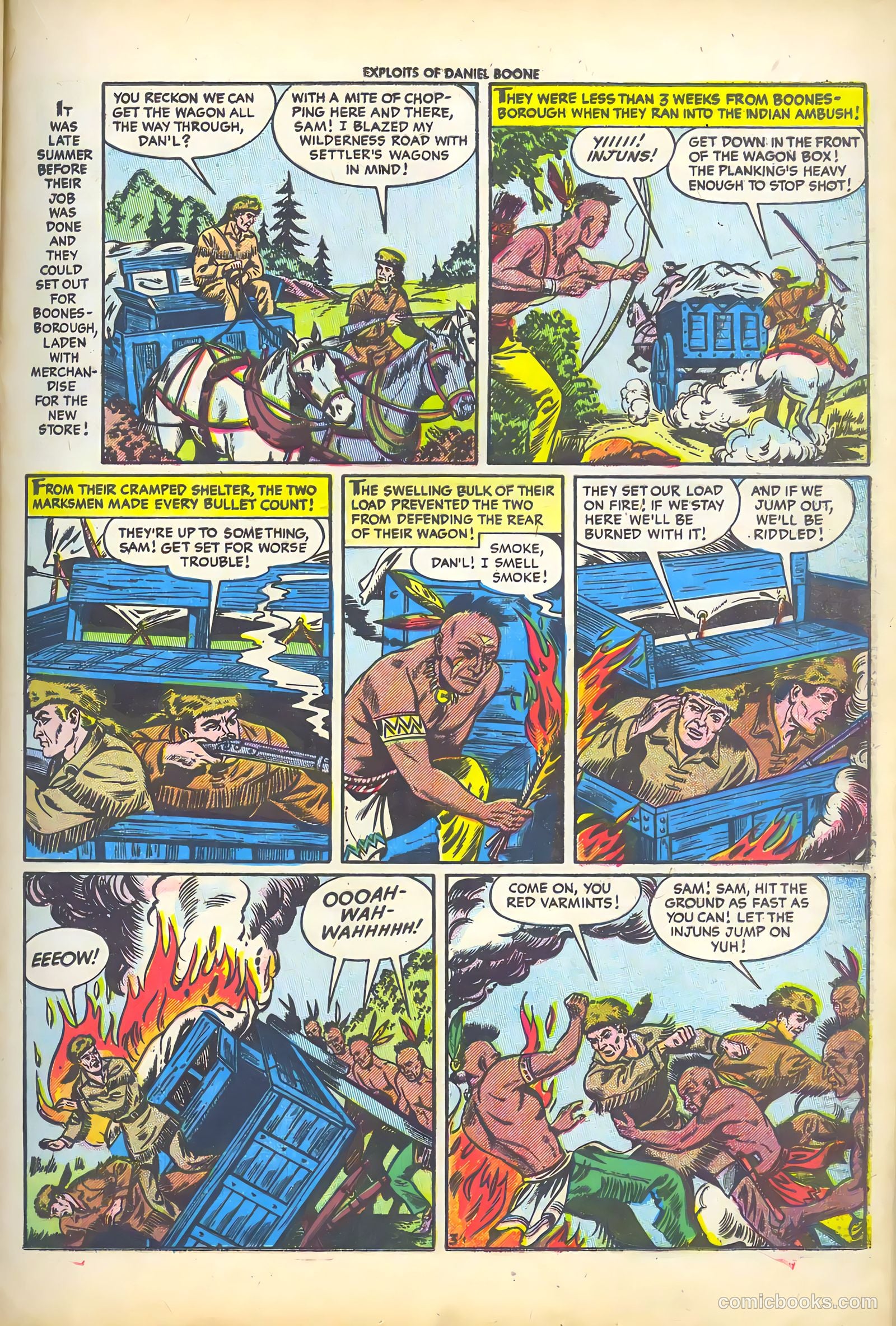 Exploits of Daniel Boone #3 (1956) — page 21 of 37
