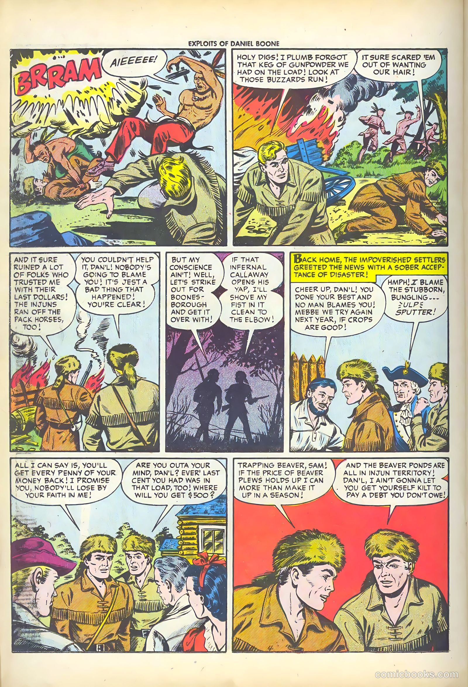 Exploits of Daniel Boone #3 (1956) — page 22 of 37