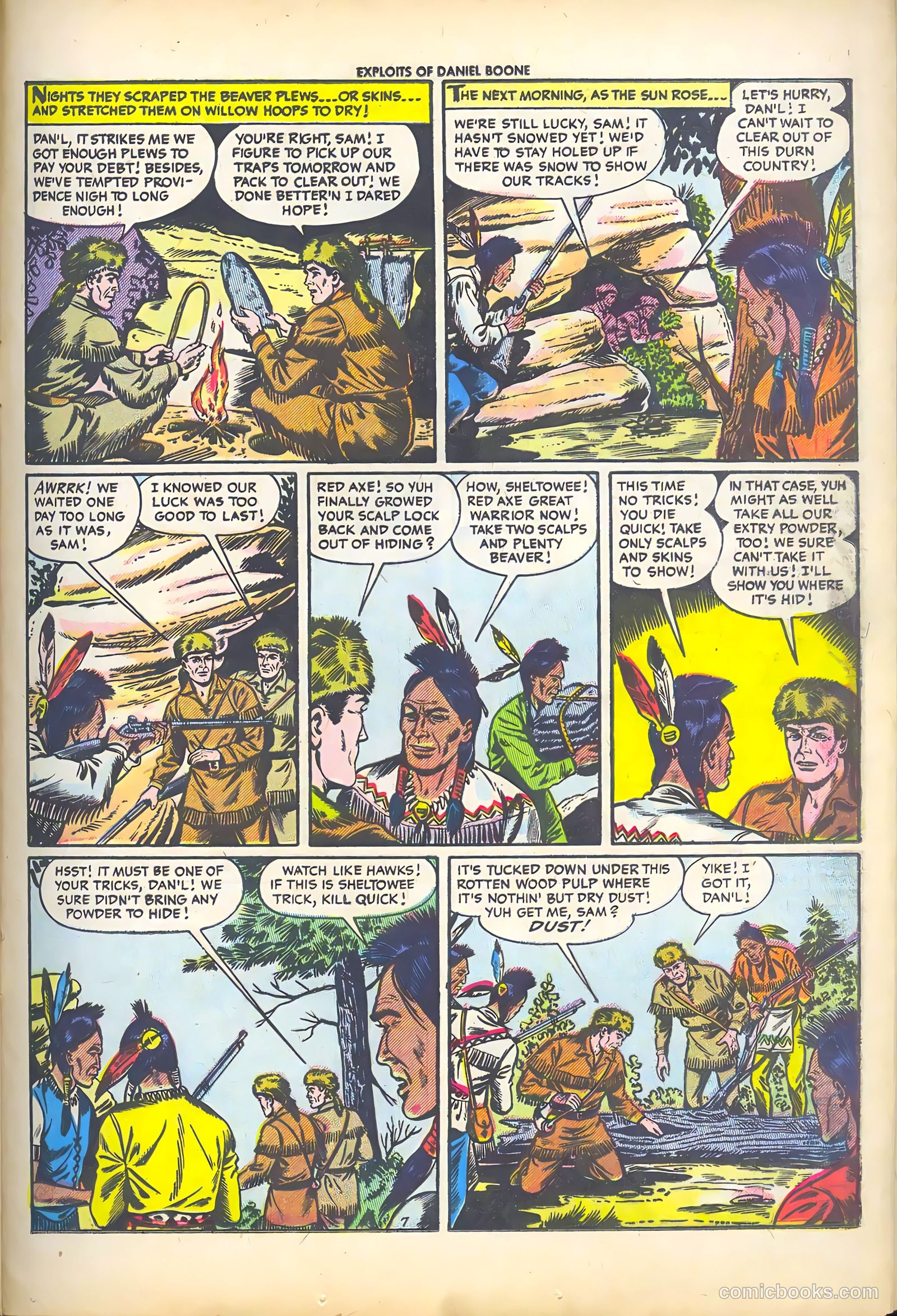 Exploits of Daniel Boone #3 (1956) — page 25 of 37