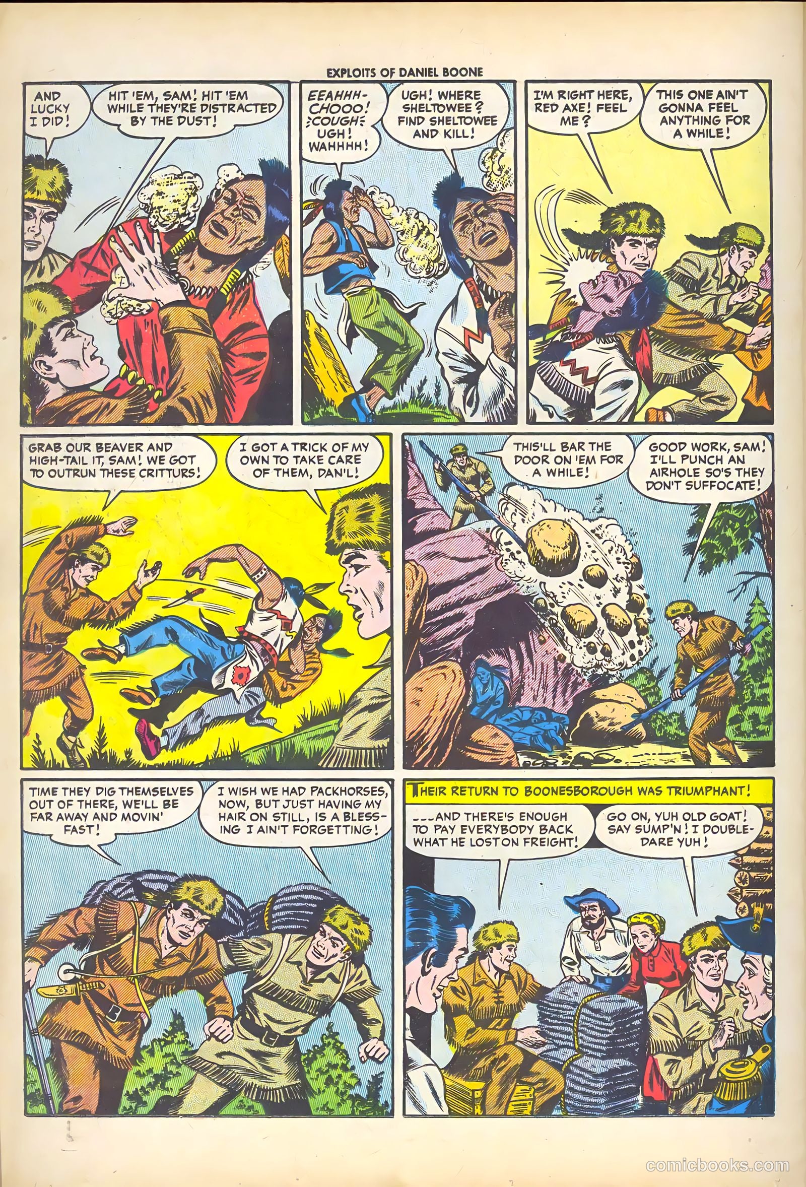 Exploits of Daniel Boone #3 (1956) — page 26 of 37