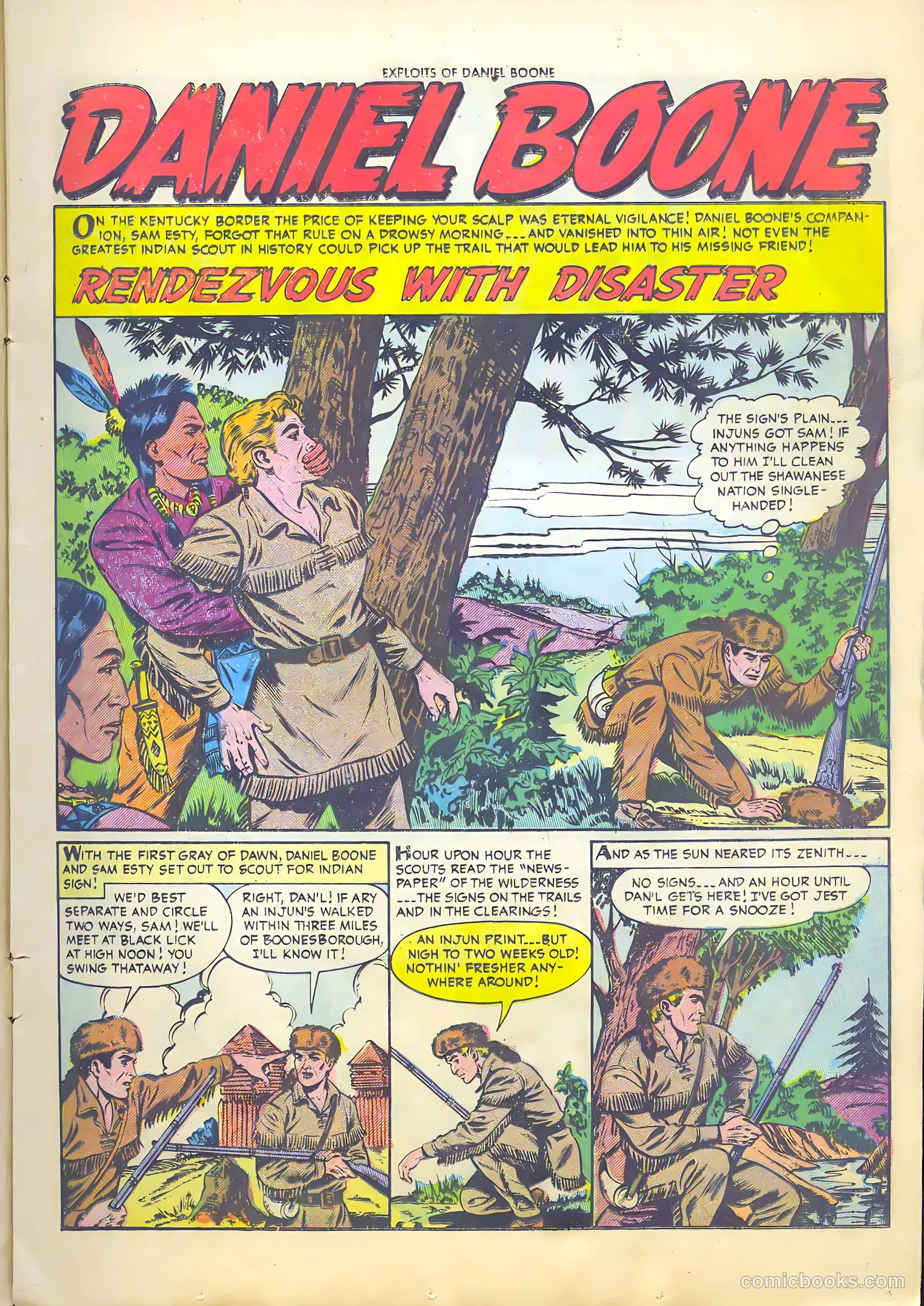 Exploits of Daniel Boone #4 (1956) — page 13 of 37