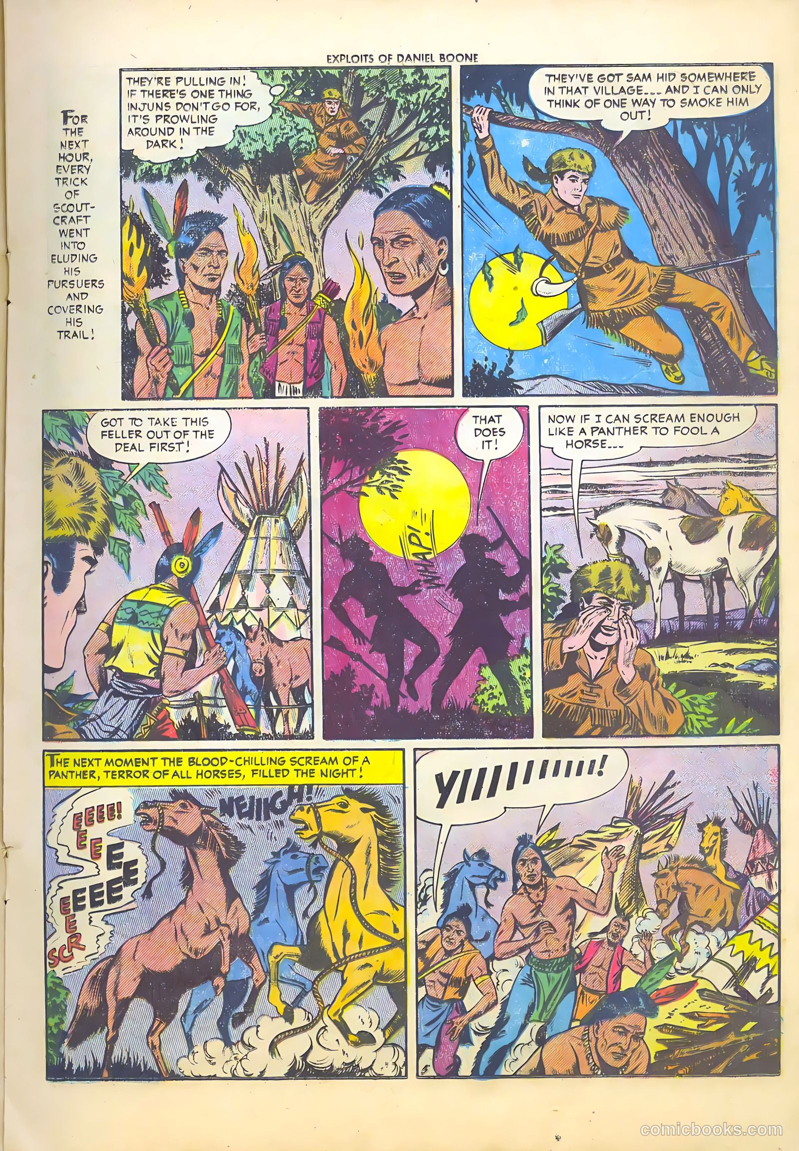 Exploits of Daniel Boone #4 (1956) — page 17 of 37