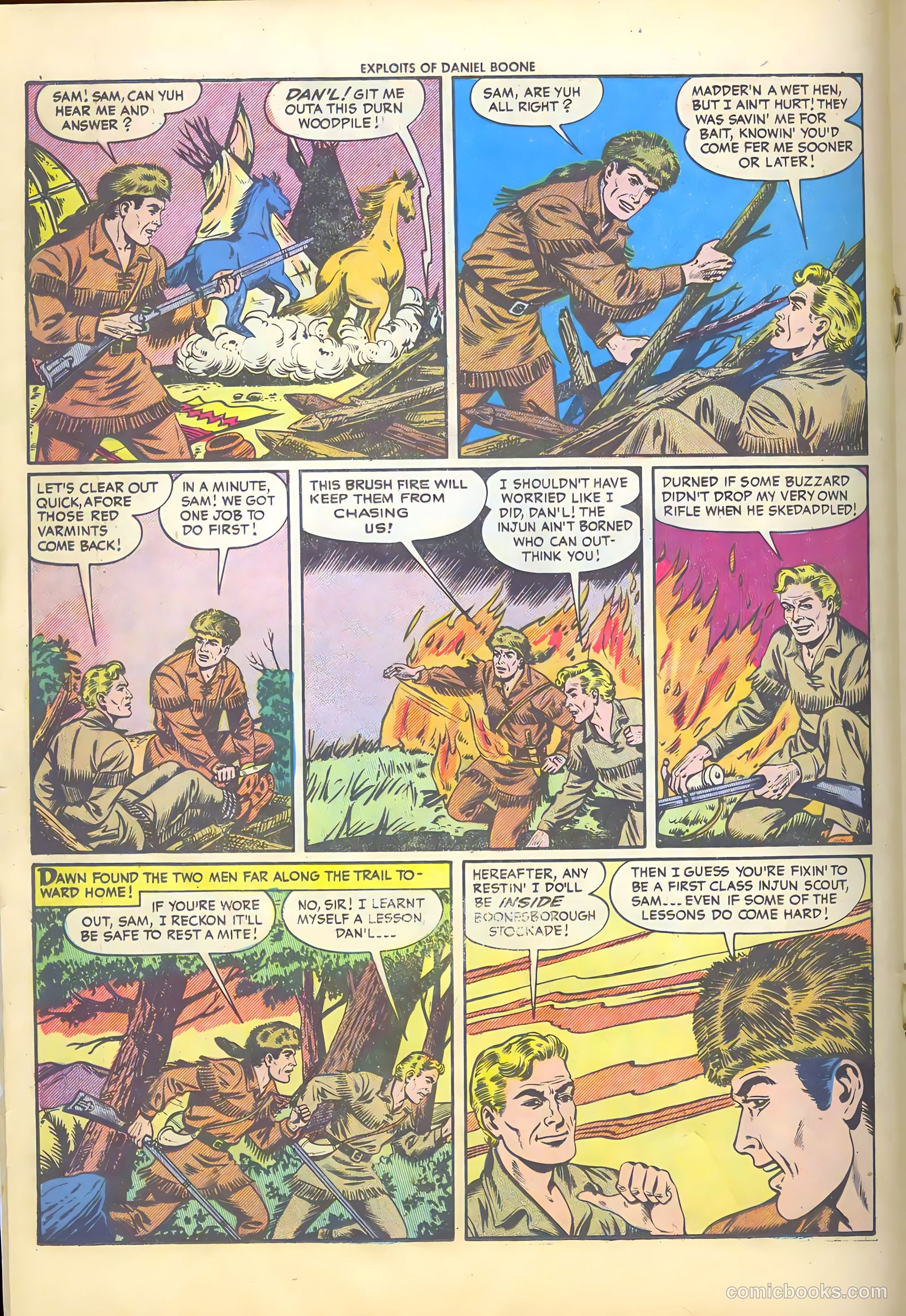 Exploits of Daniel Boone #4 (1956) — page 18 of 37