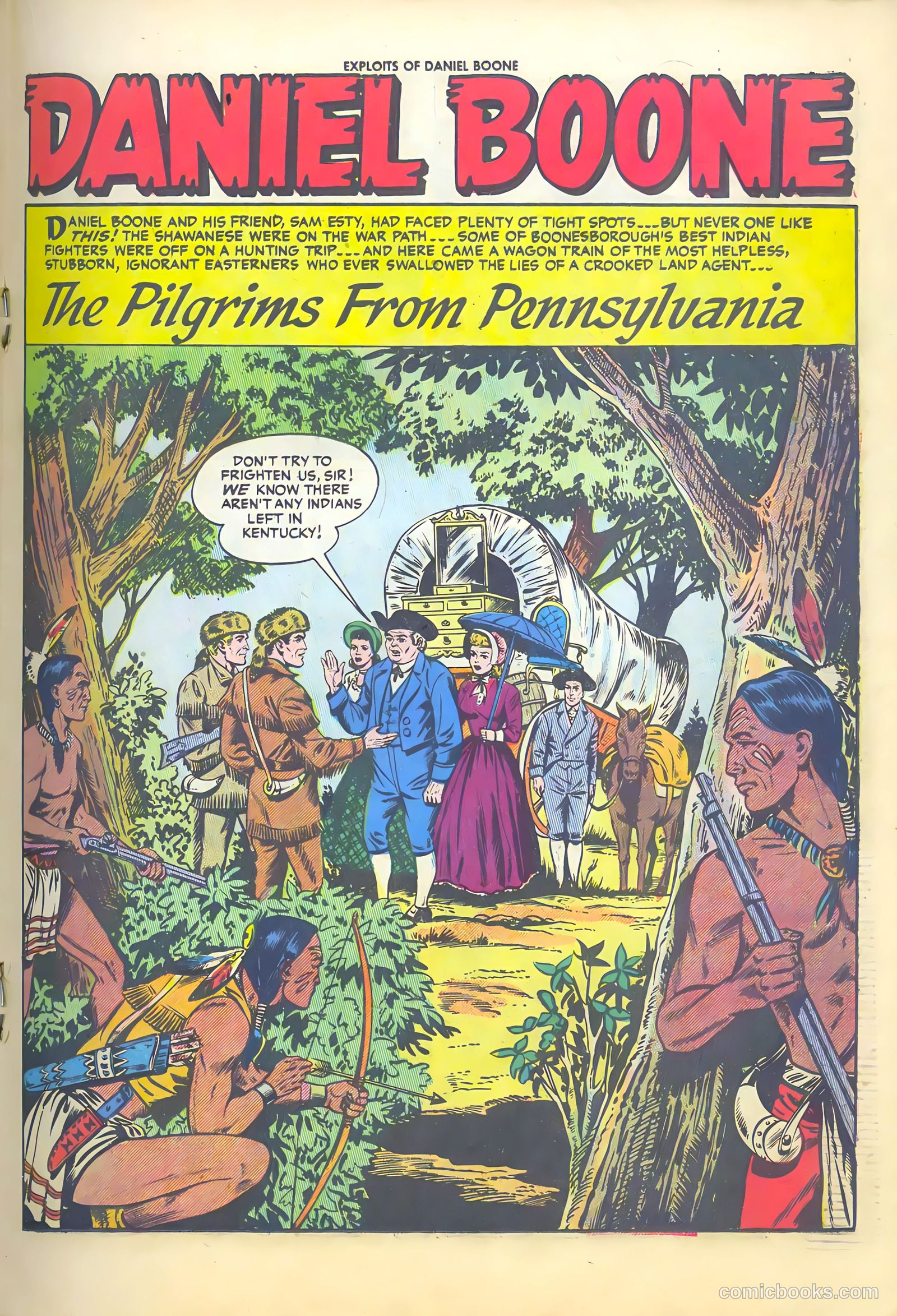 Exploits of Daniel Boone #4 (1956) — page 19 of 37