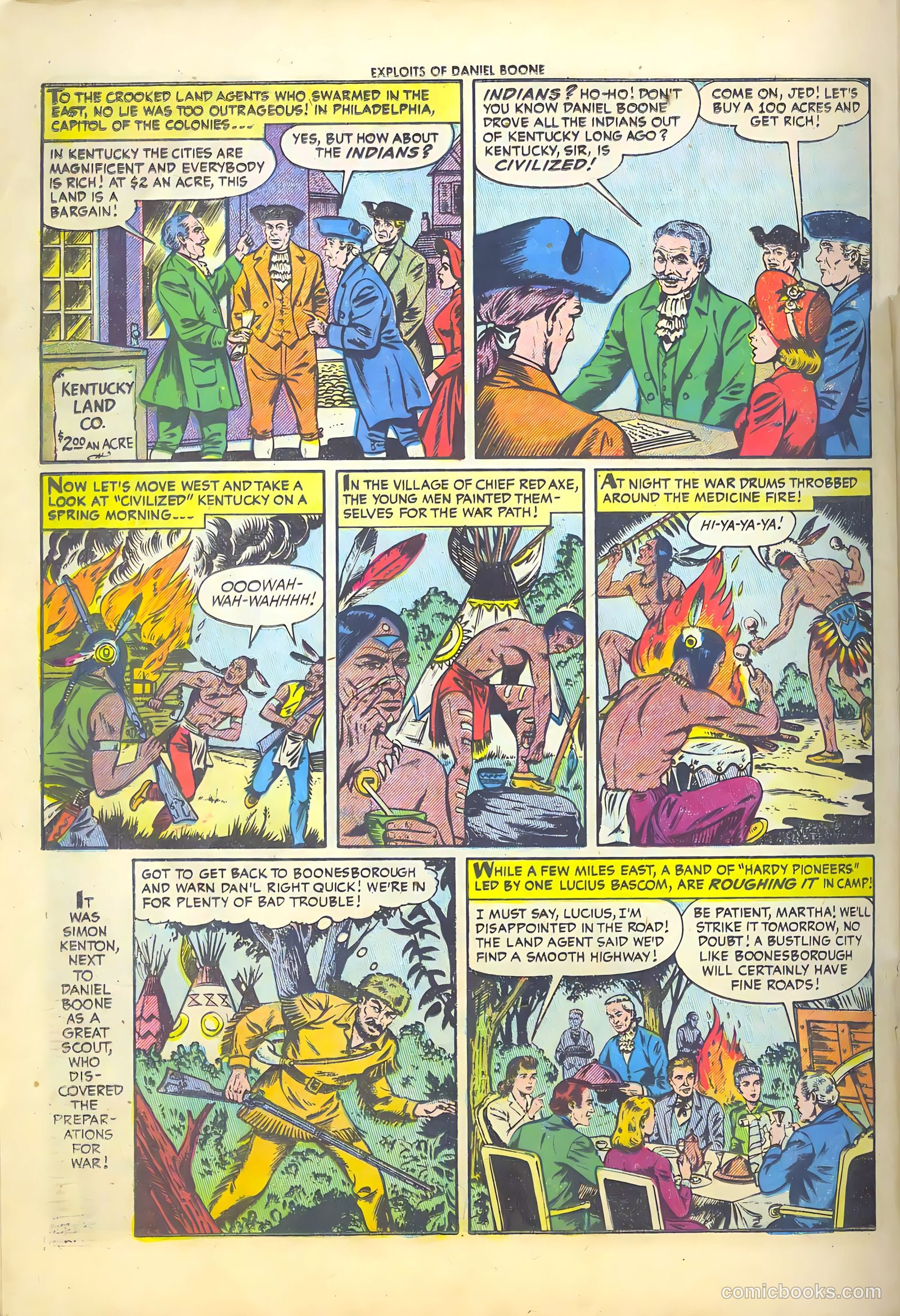 Exploits of Daniel Boone #4 (1956) — page 20 of 37