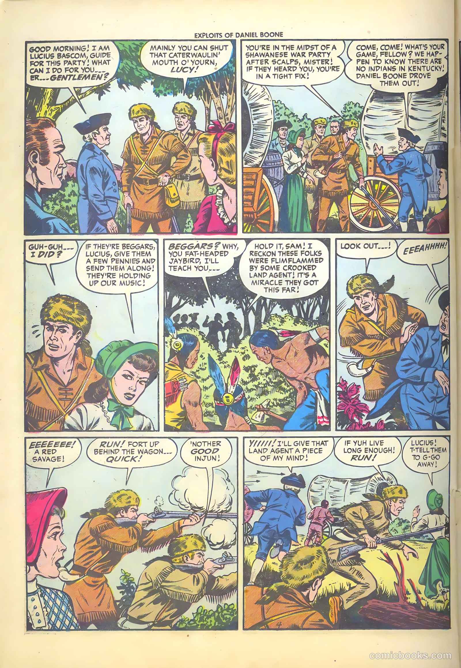 Exploits of Daniel Boone #4 (1956) — page 22 of 37