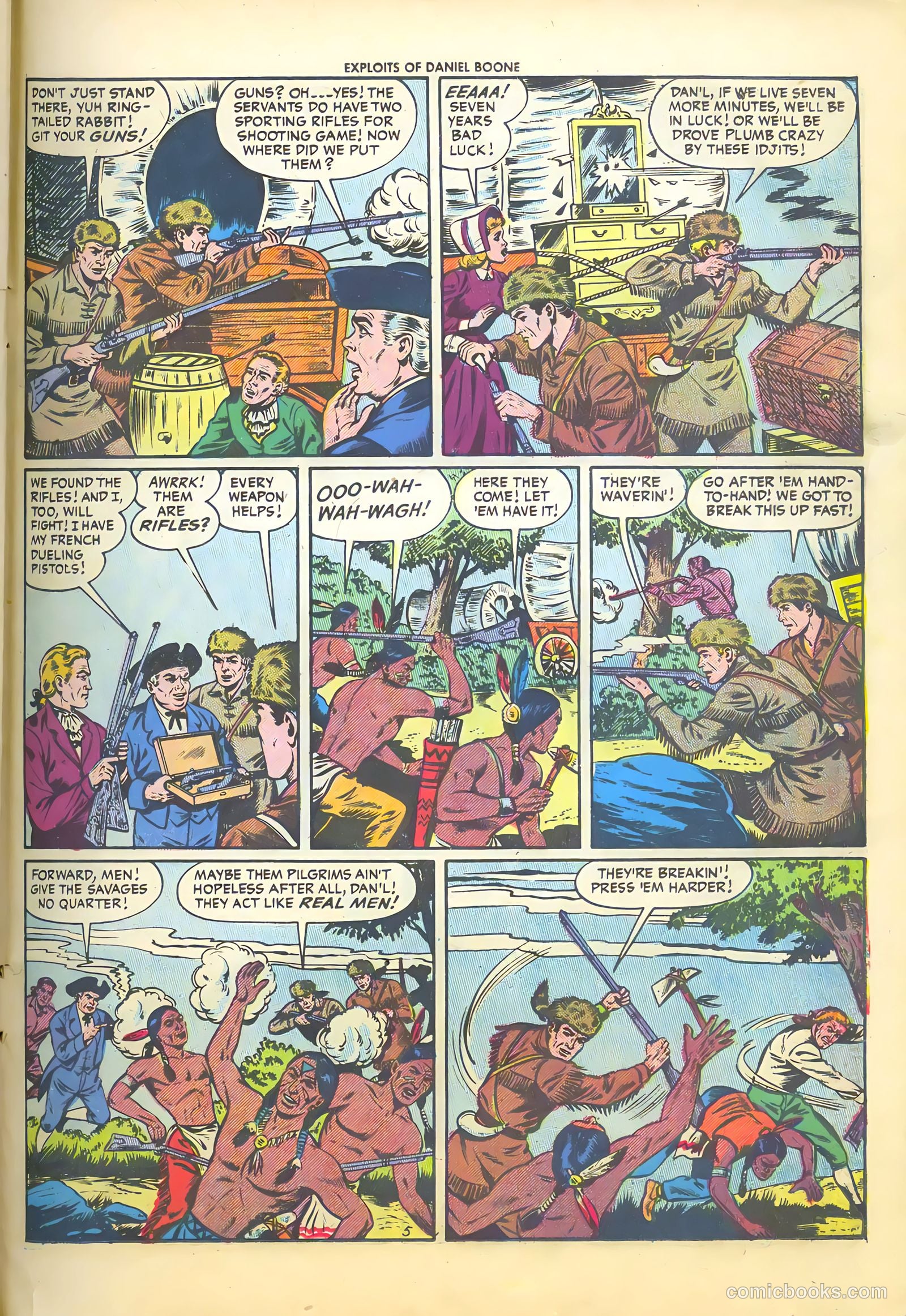 Exploits of Daniel Boone #4 (1956) — page 23 of 37