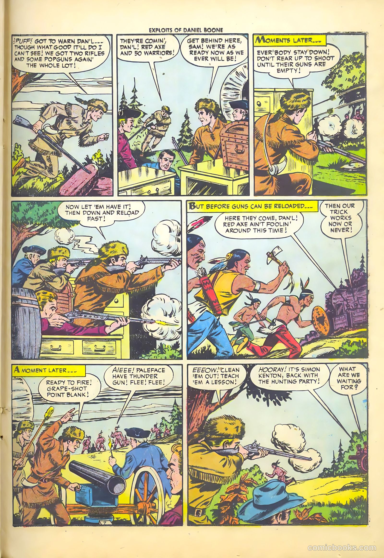 Exploits of Daniel Boone #4 (1956) — page 25 of 37