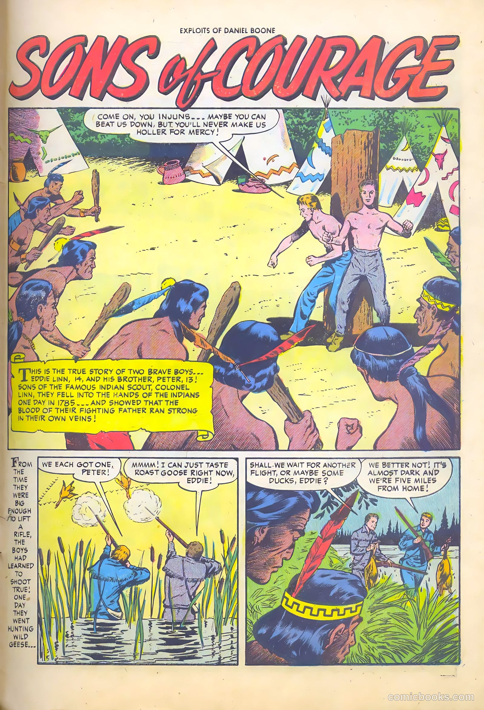 Exploits of Daniel Boone #4 (1956) — page 29 of 37