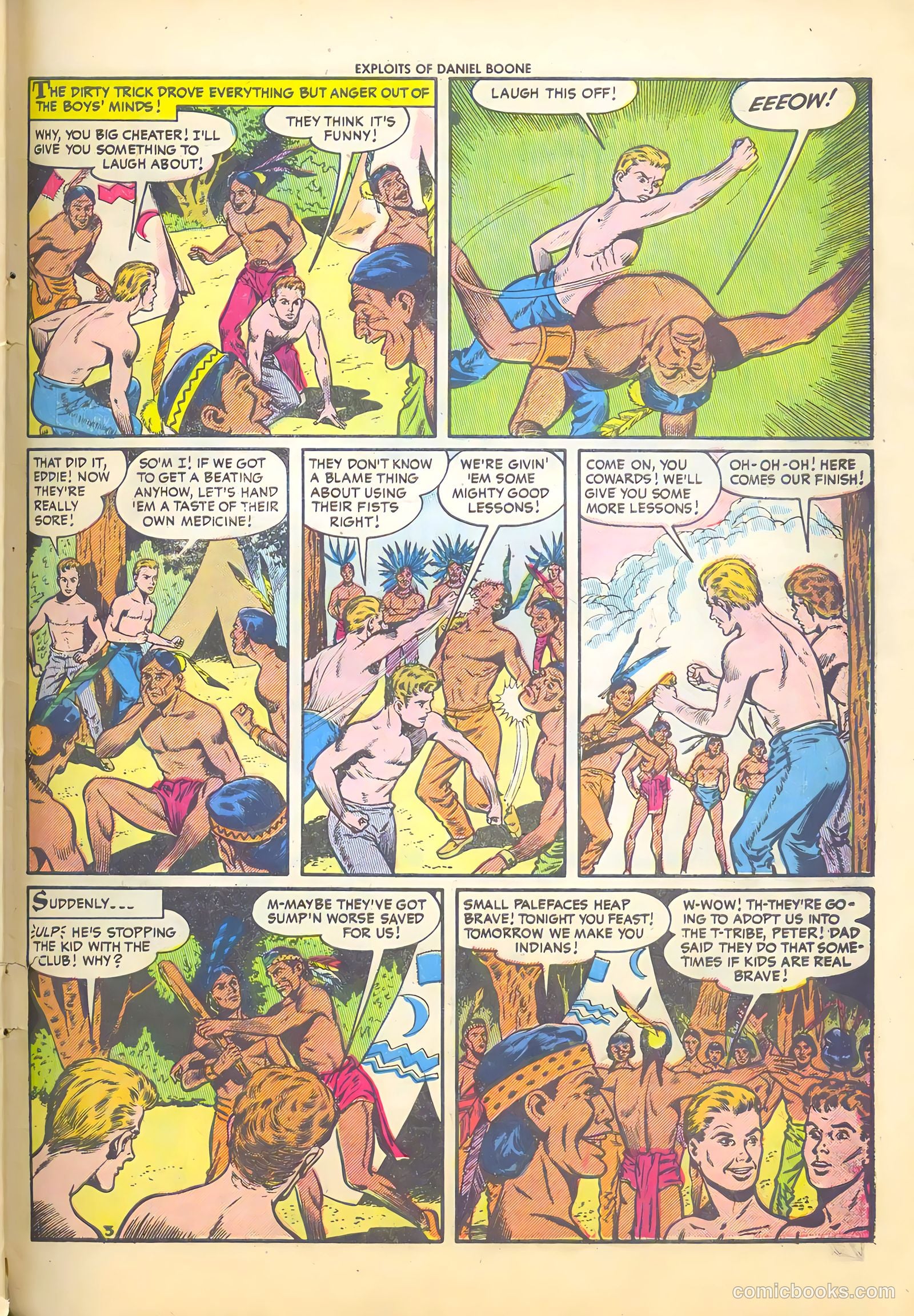 Exploits of Daniel Boone #4 (1956) — page 31 of 37