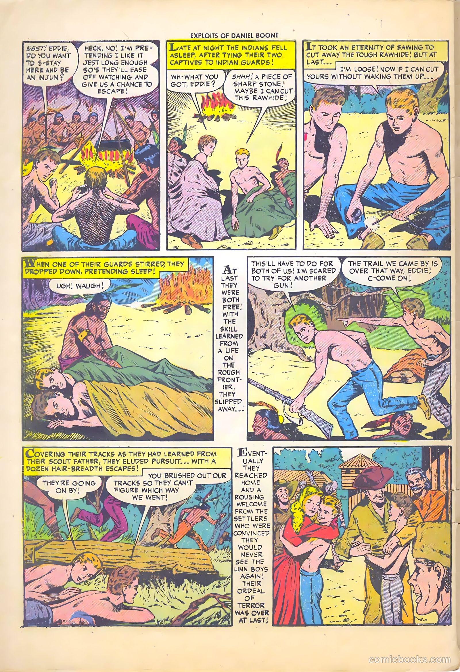 Exploits of Daniel Boone #4 (1956) — page 32 of 37