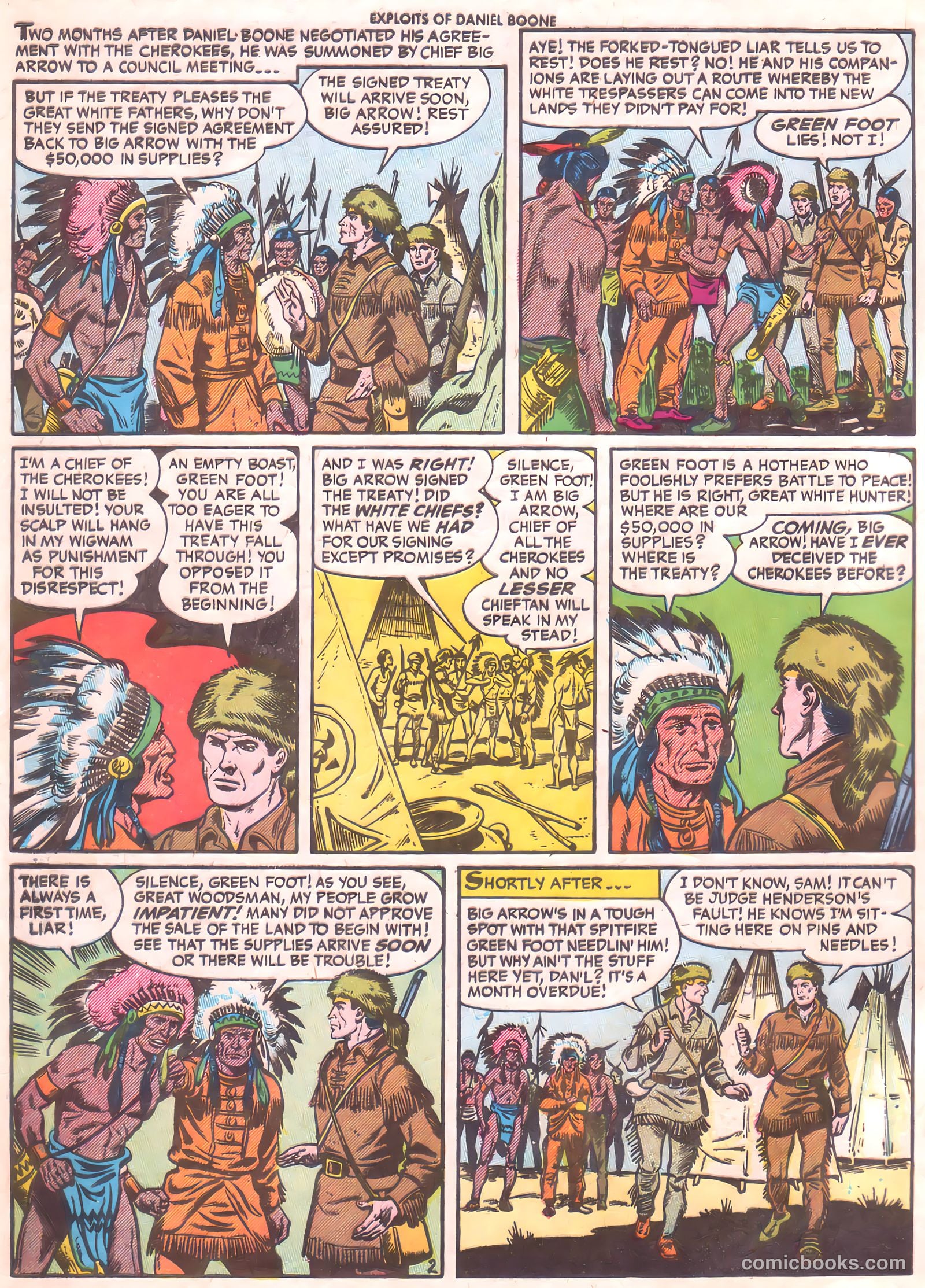 Exploits of Daniel Boone #5 (1956) — page 4 of 36