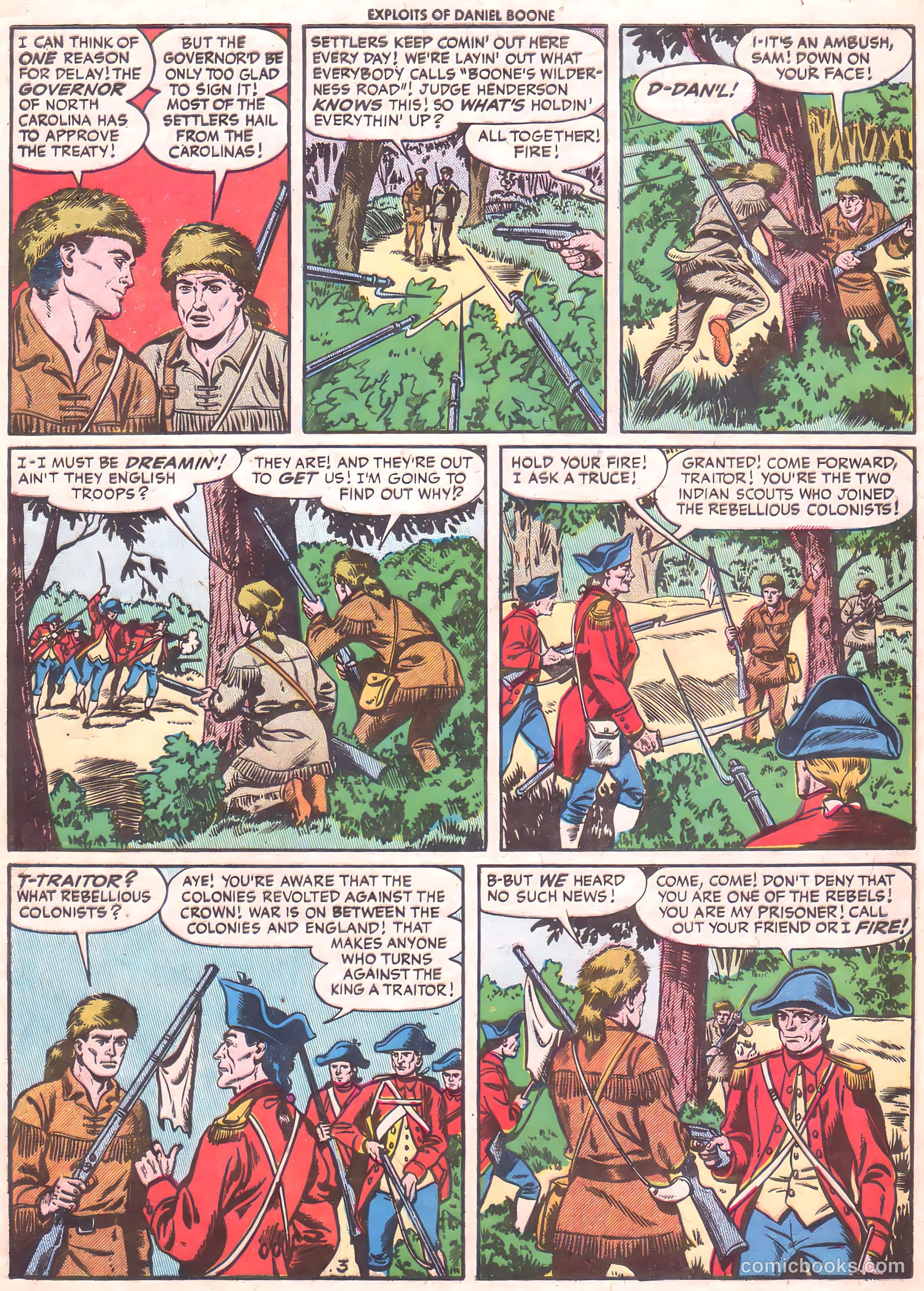 Exploits of Daniel Boone #5 (1956) — page 5 of 36