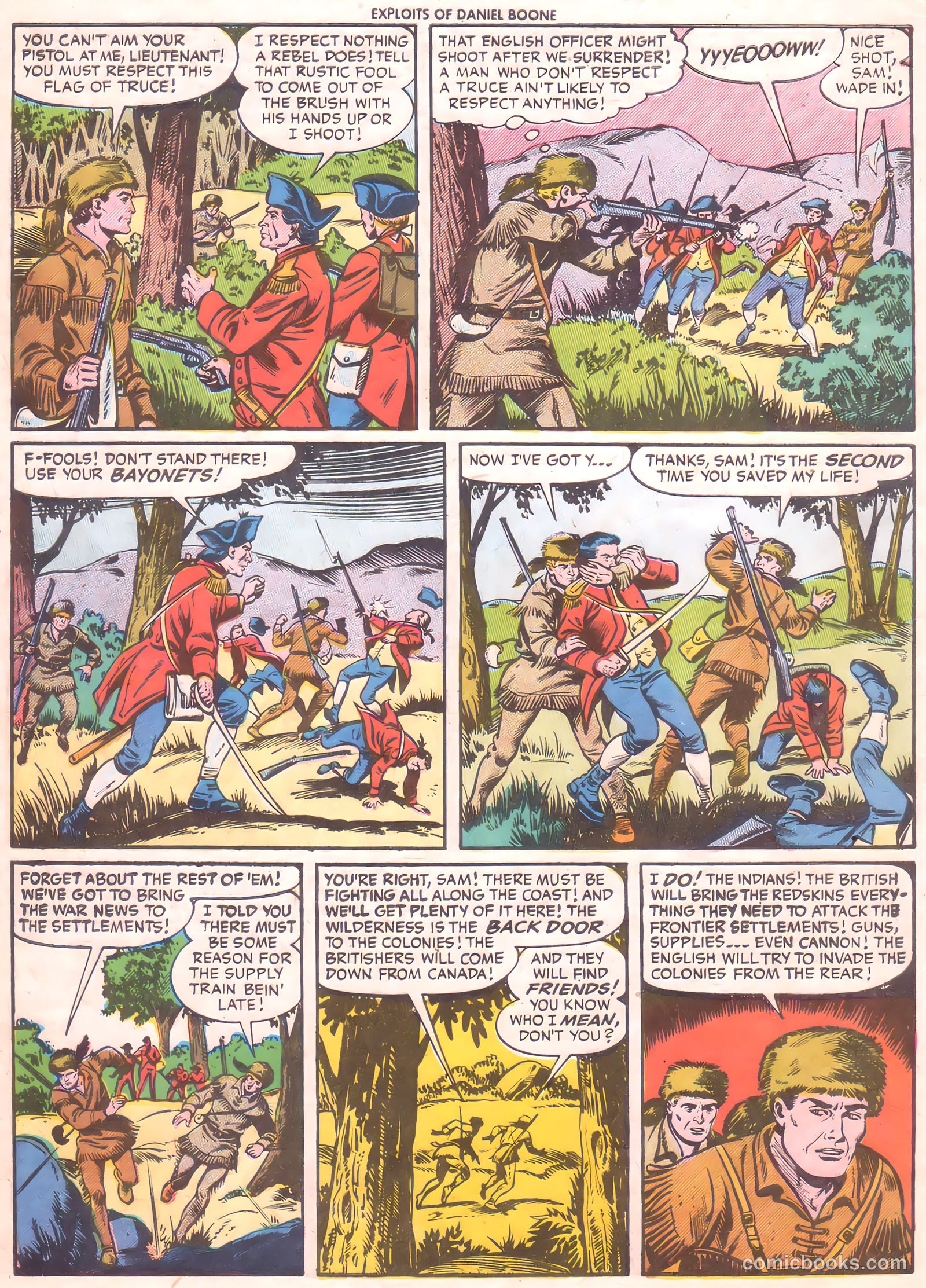 Exploits of Daniel Boone #5 (1956) — page 6 of 36