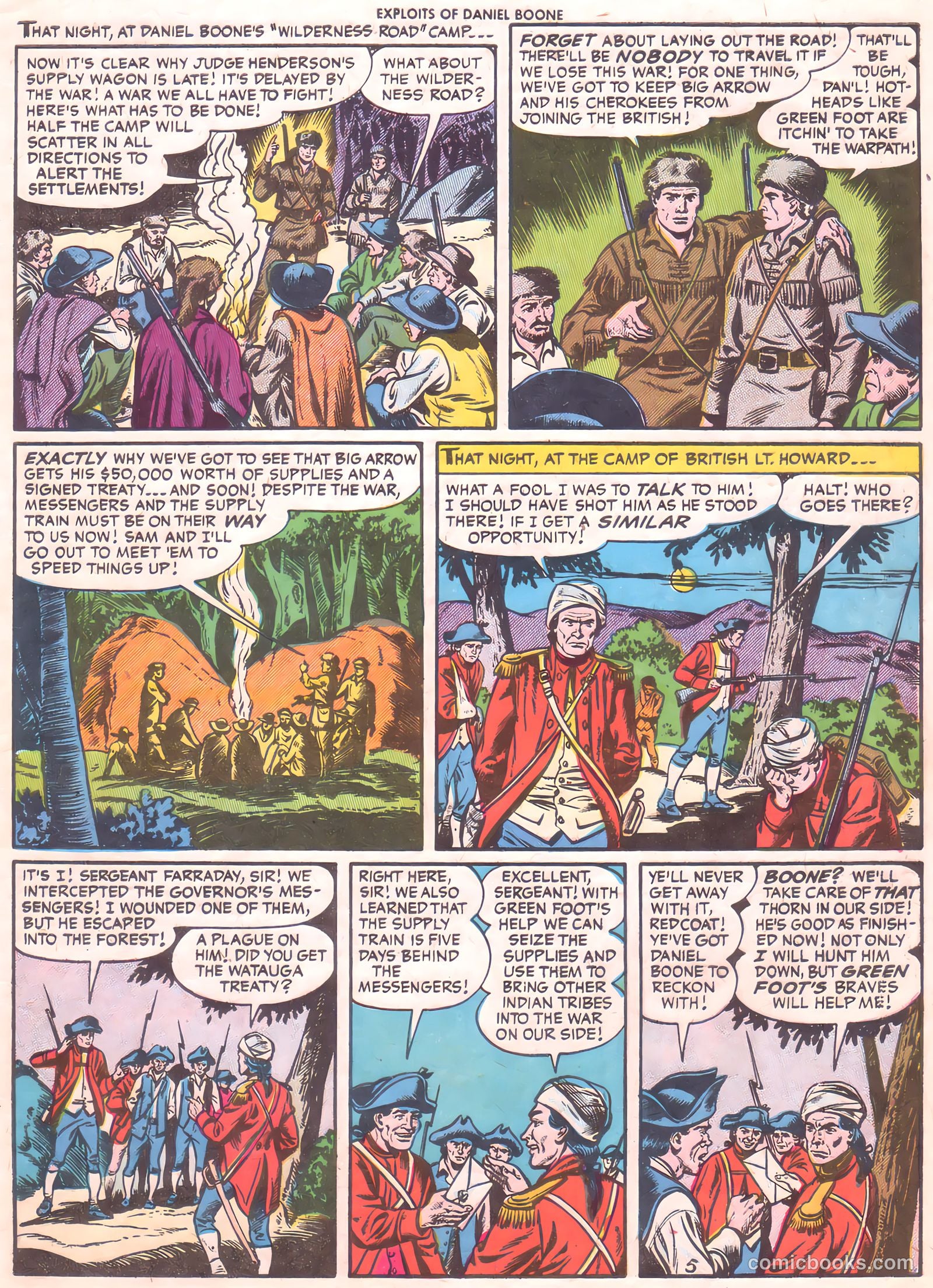 Exploits of Daniel Boone #5 (1956) — page 7 of 36
