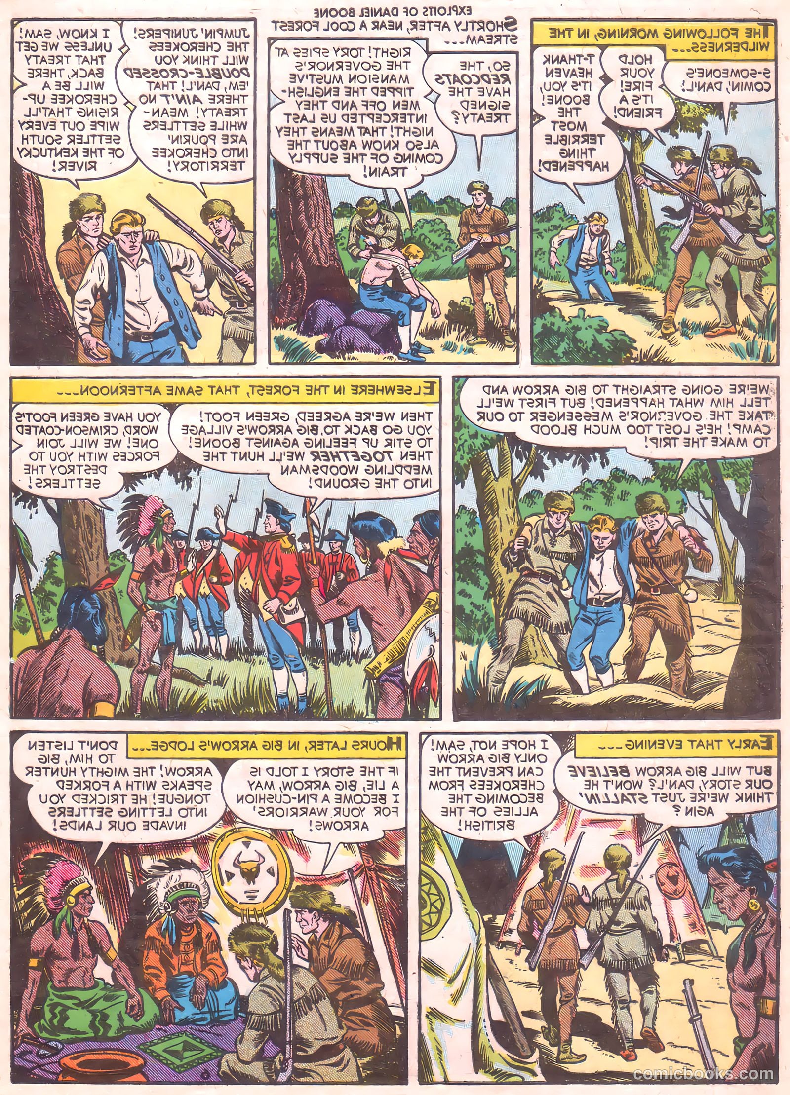 Exploits of Daniel Boone #5 (1956) — page 8 of 36