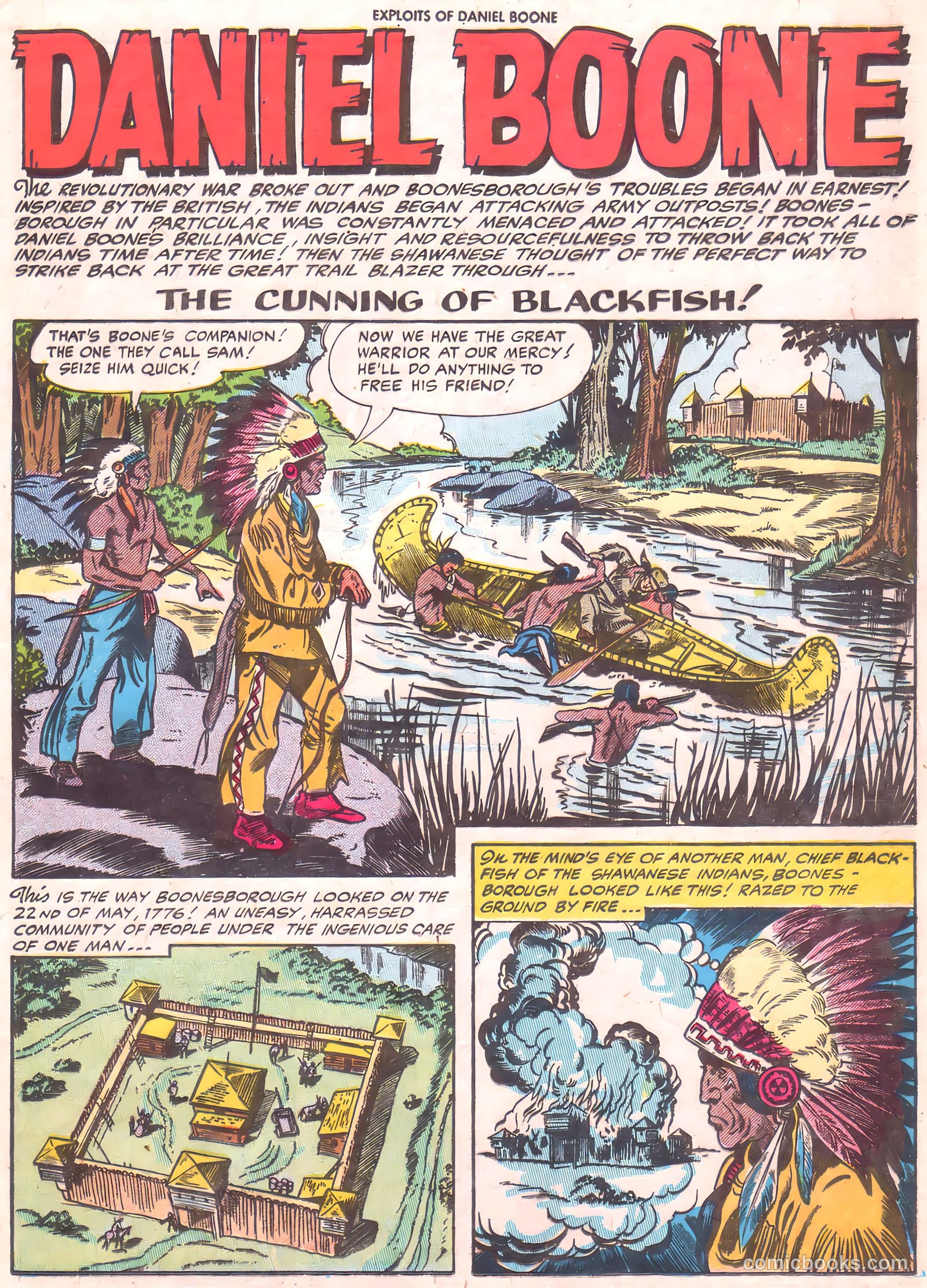 Exploits of Daniel Boone #5 (1956) — page 13 of 36