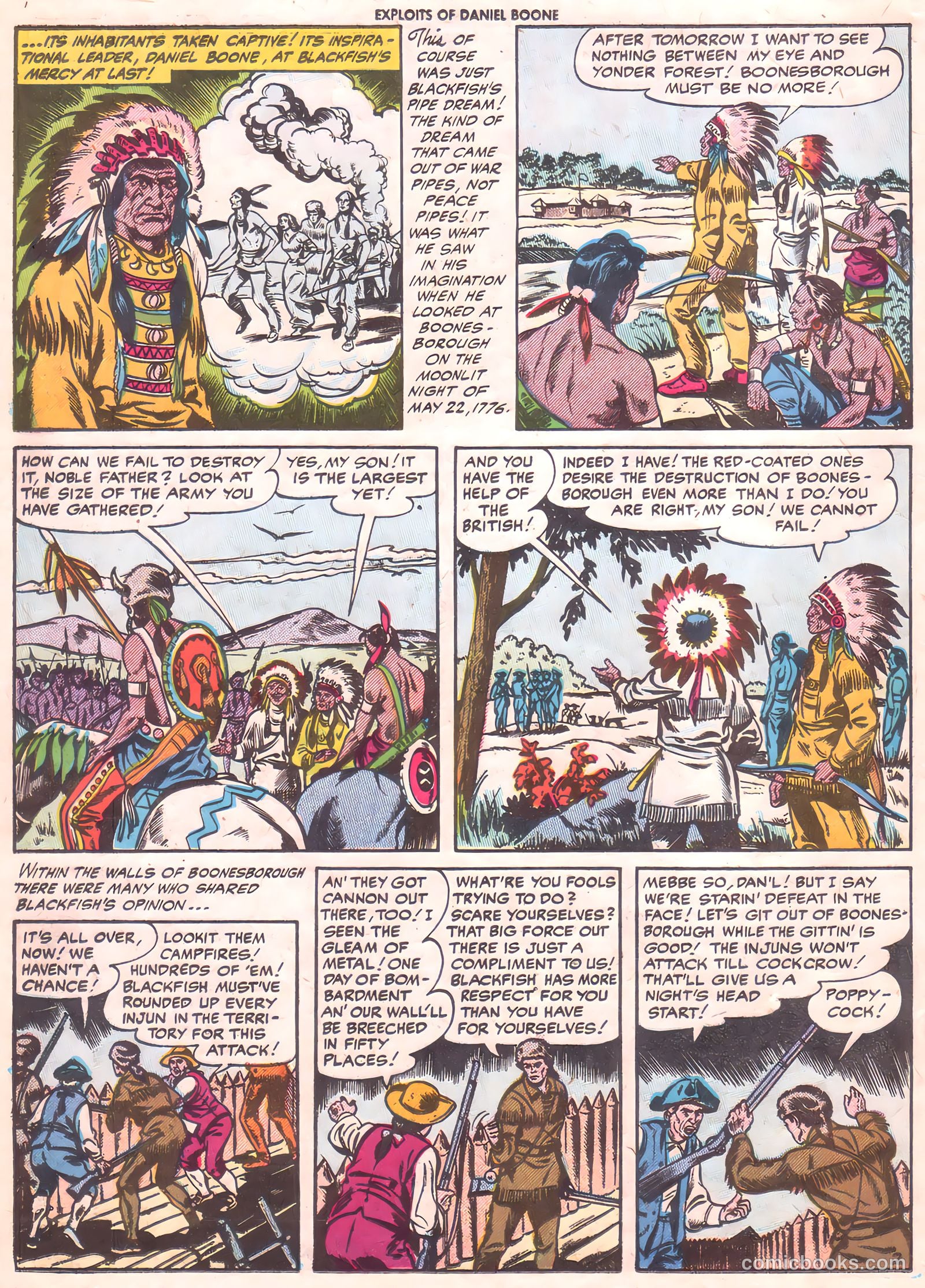 Exploits of Daniel Boone #5 (1956) — page 14 of 36