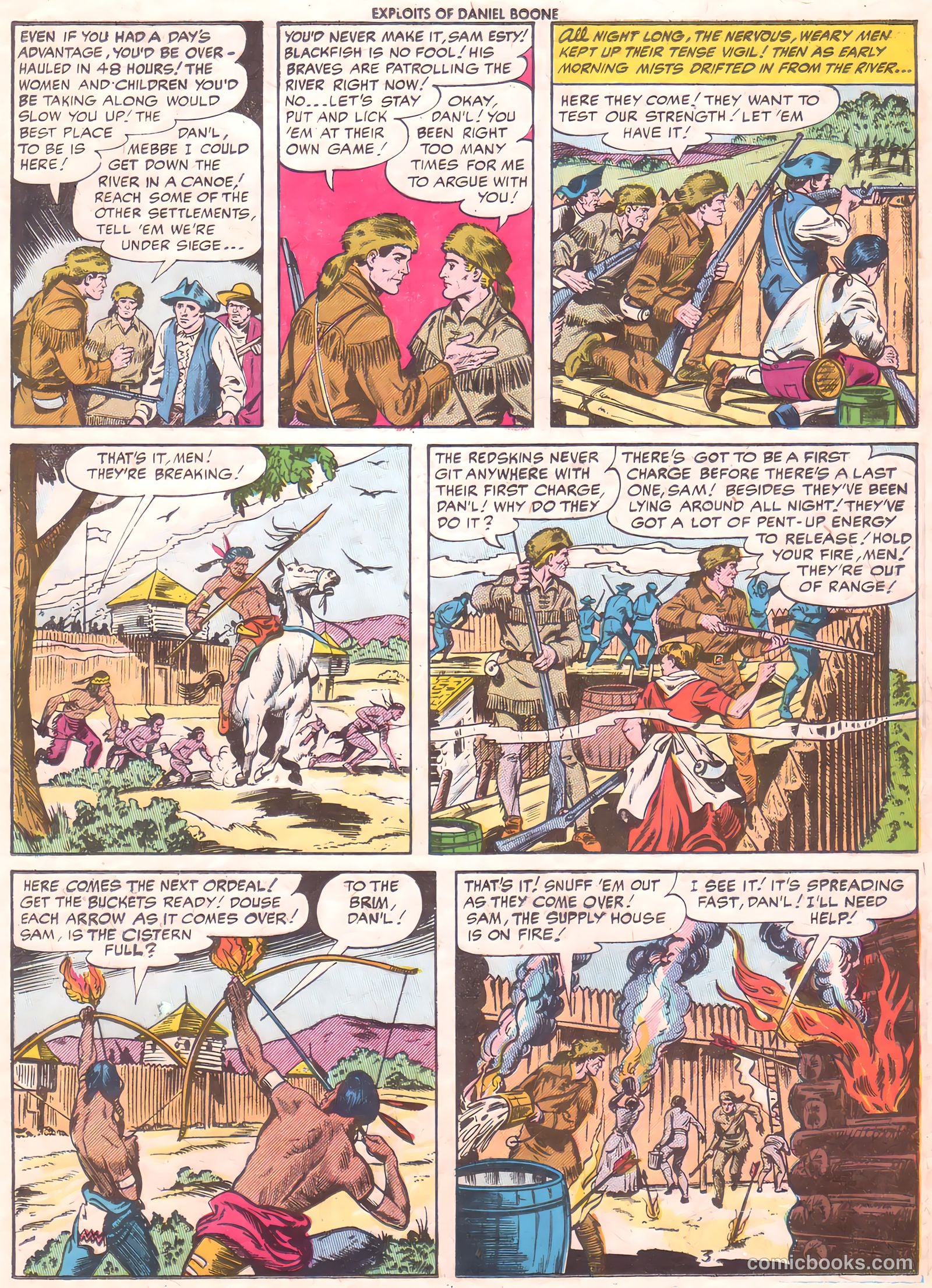 Exploits of Daniel Boone #5 (1956) — page 15 of 36