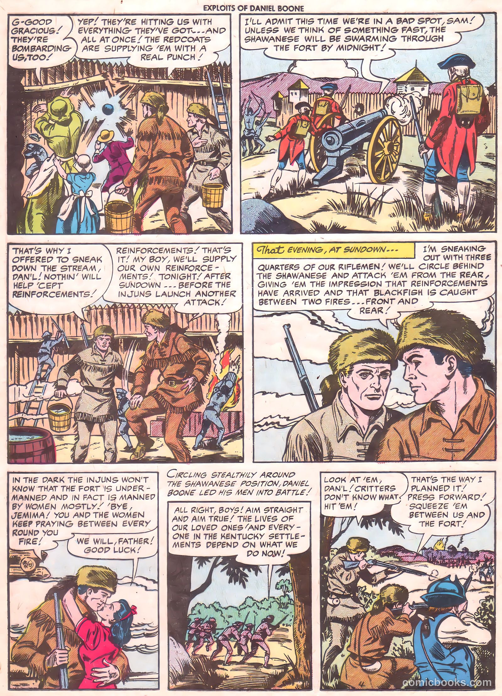 Exploits of Daniel Boone #5 (1956) — page 16 of 36