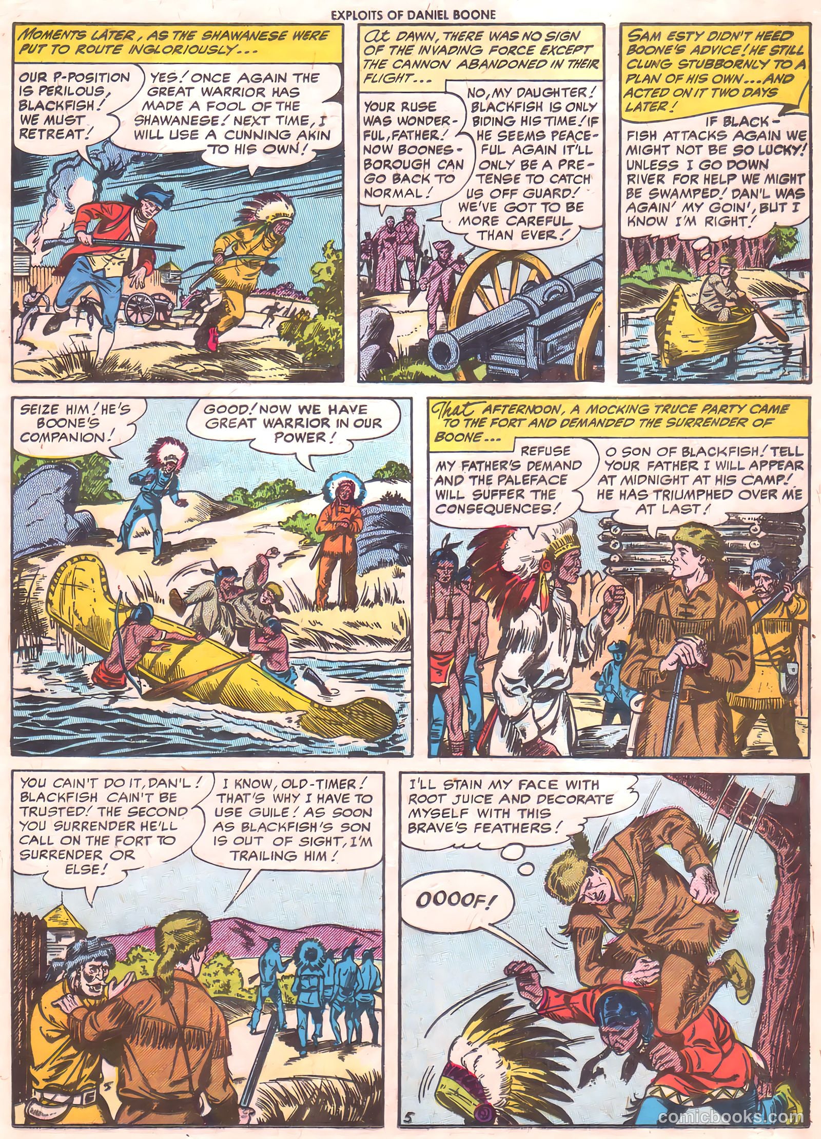 Exploits of Daniel Boone #5 (1956) — page 17 of 36