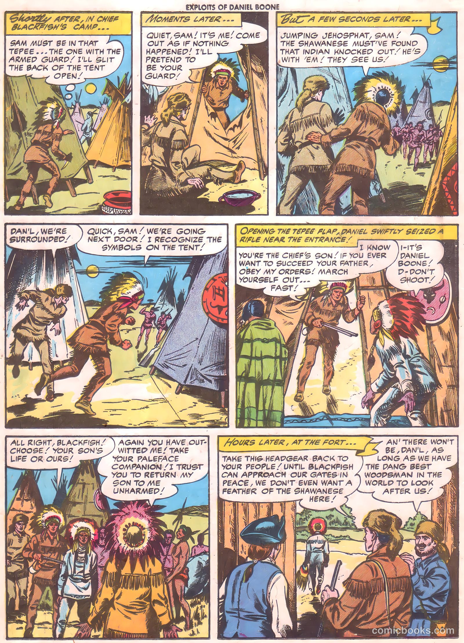 Exploits of Daniel Boone #5 (1956) — page 18 of 36