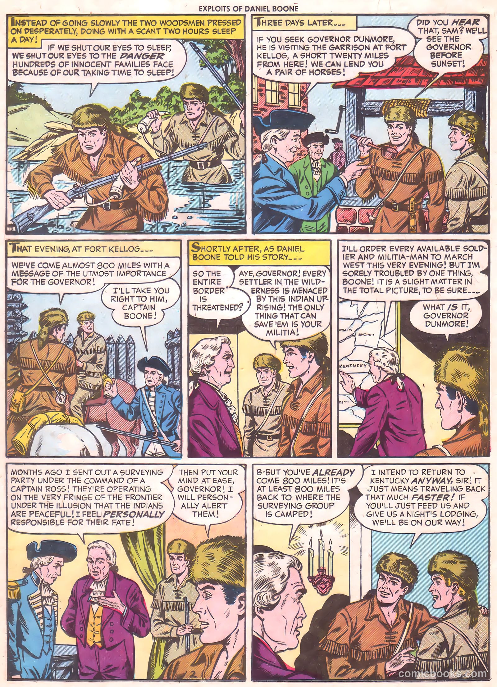 Exploits of Daniel Boone #5 (1956) — page 20 of 36
