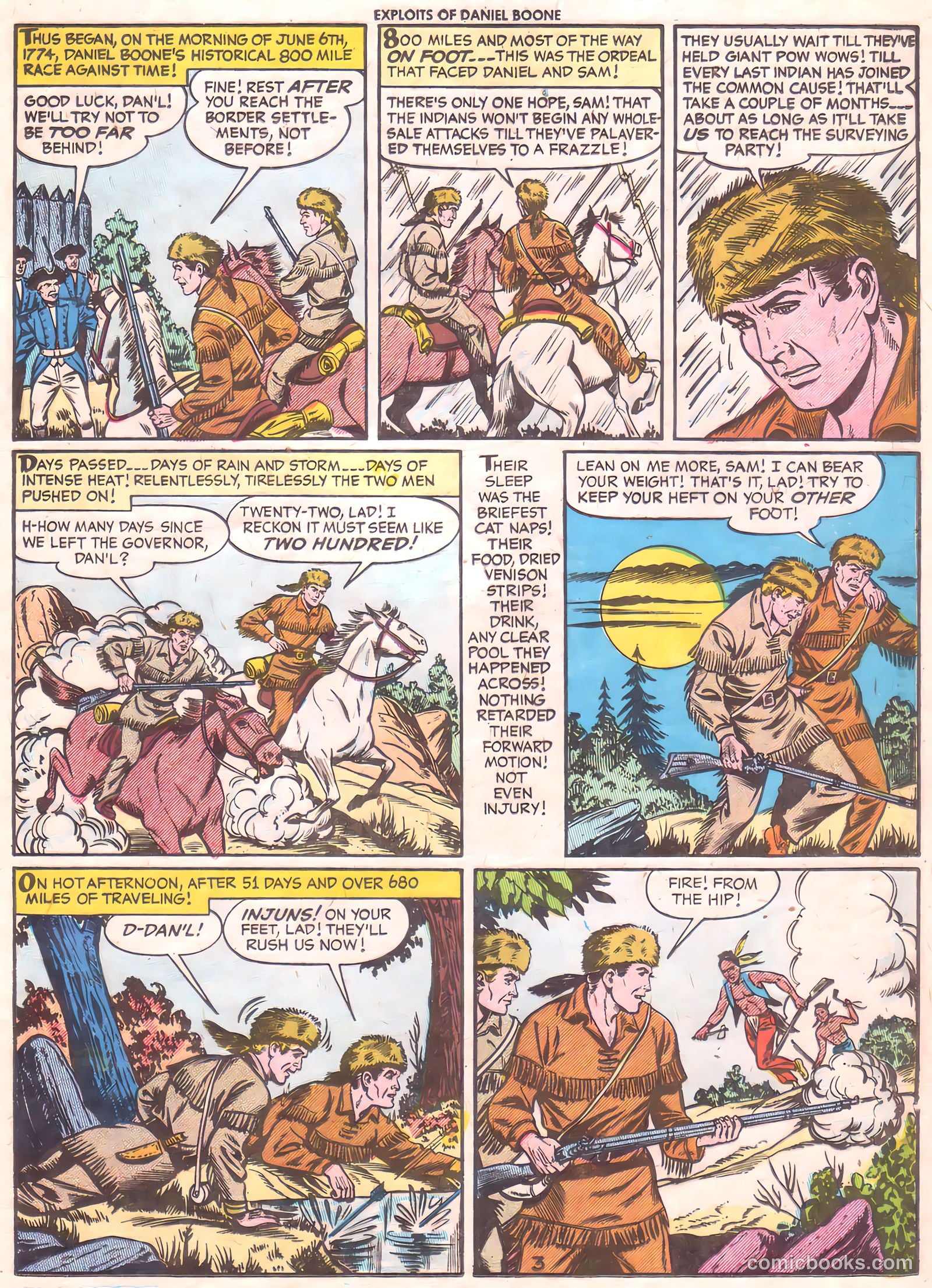 Exploits of Daniel Boone #5 (1956) — page 21 of 36
