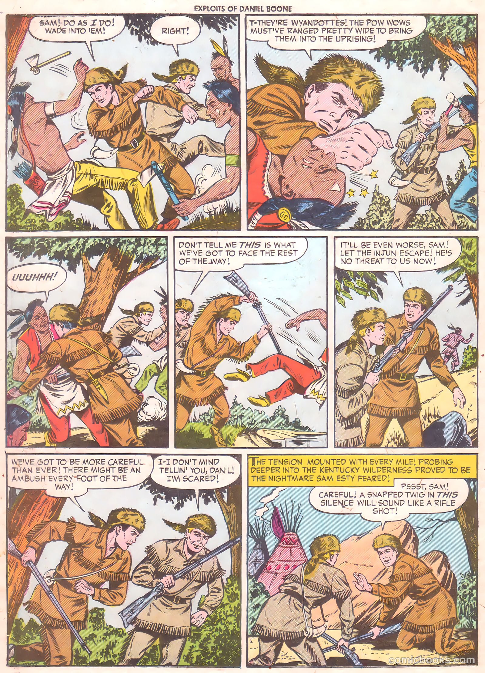 Exploits of Daniel Boone #5 (1956) — page 22 of 36