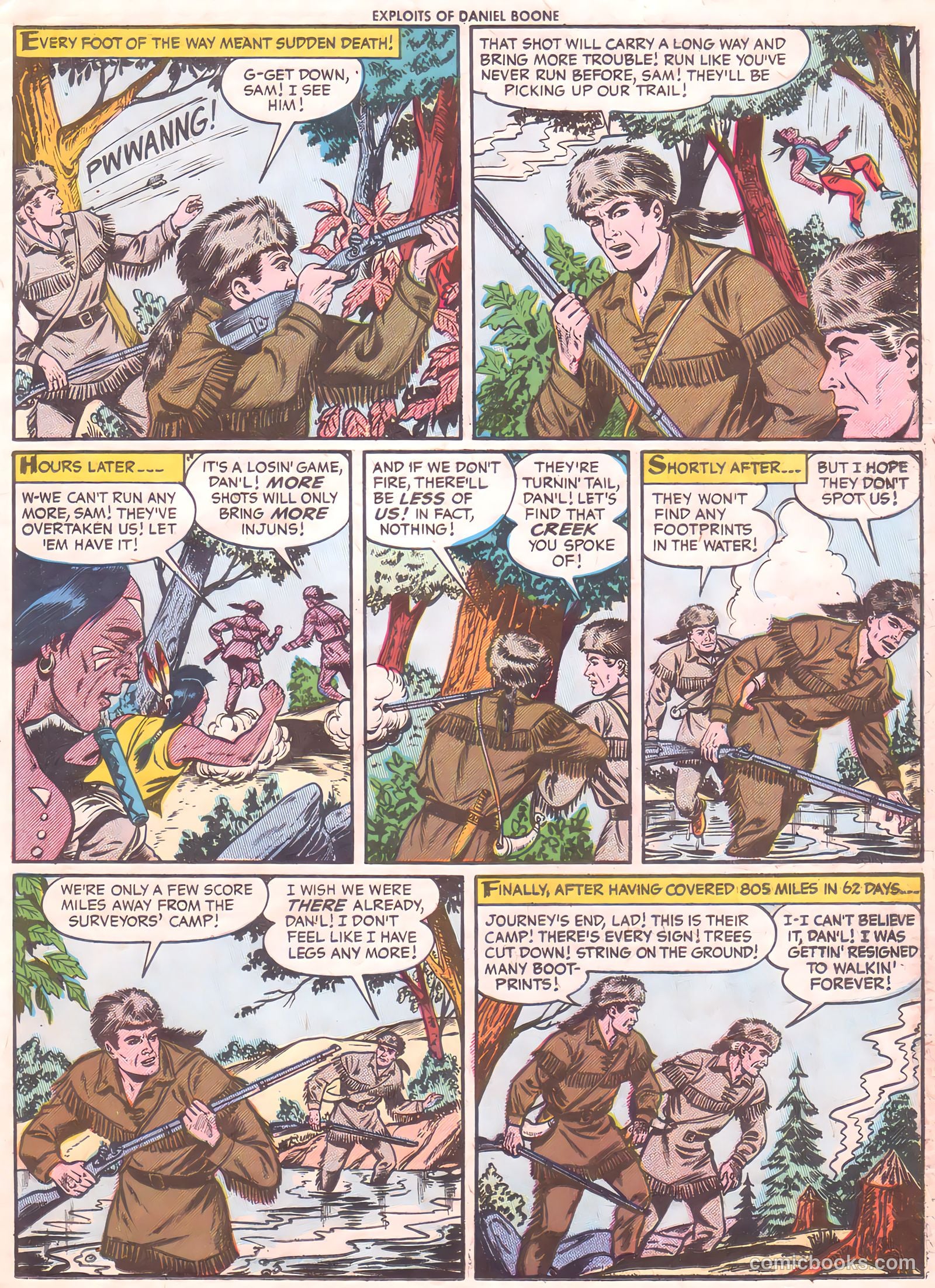 Exploits of Daniel Boone #5 (1956) — page 23 of 36