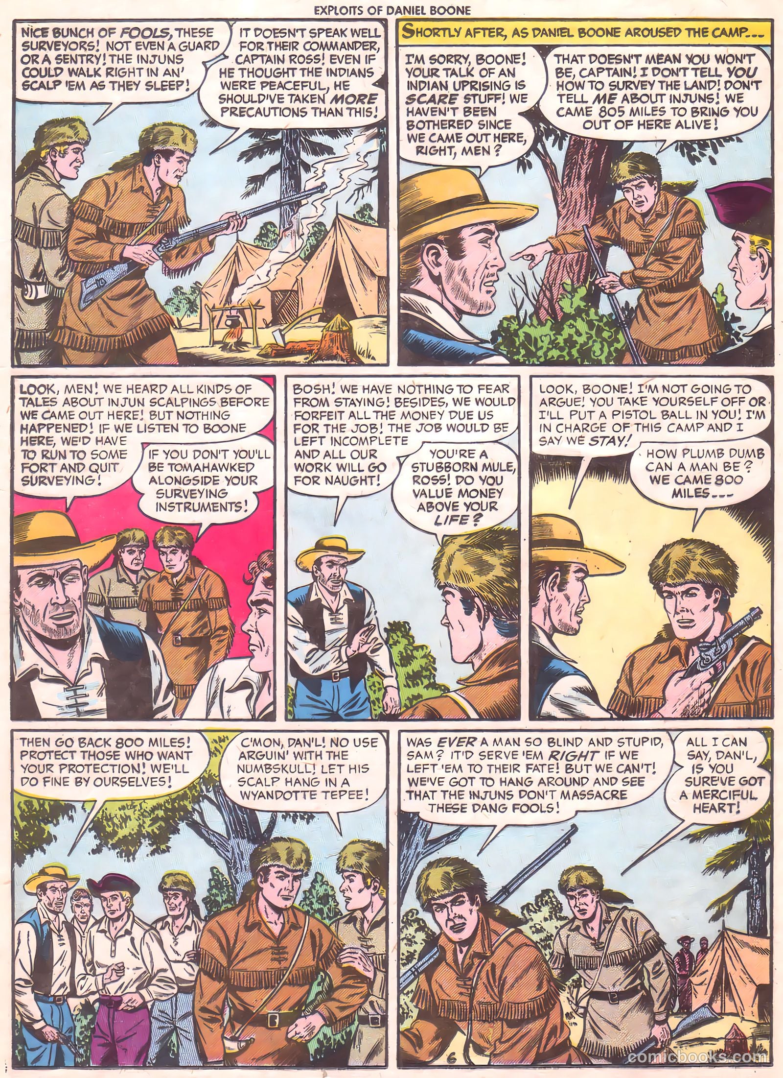 Exploits of Daniel Boone #5 (1956) — page 24 of 36