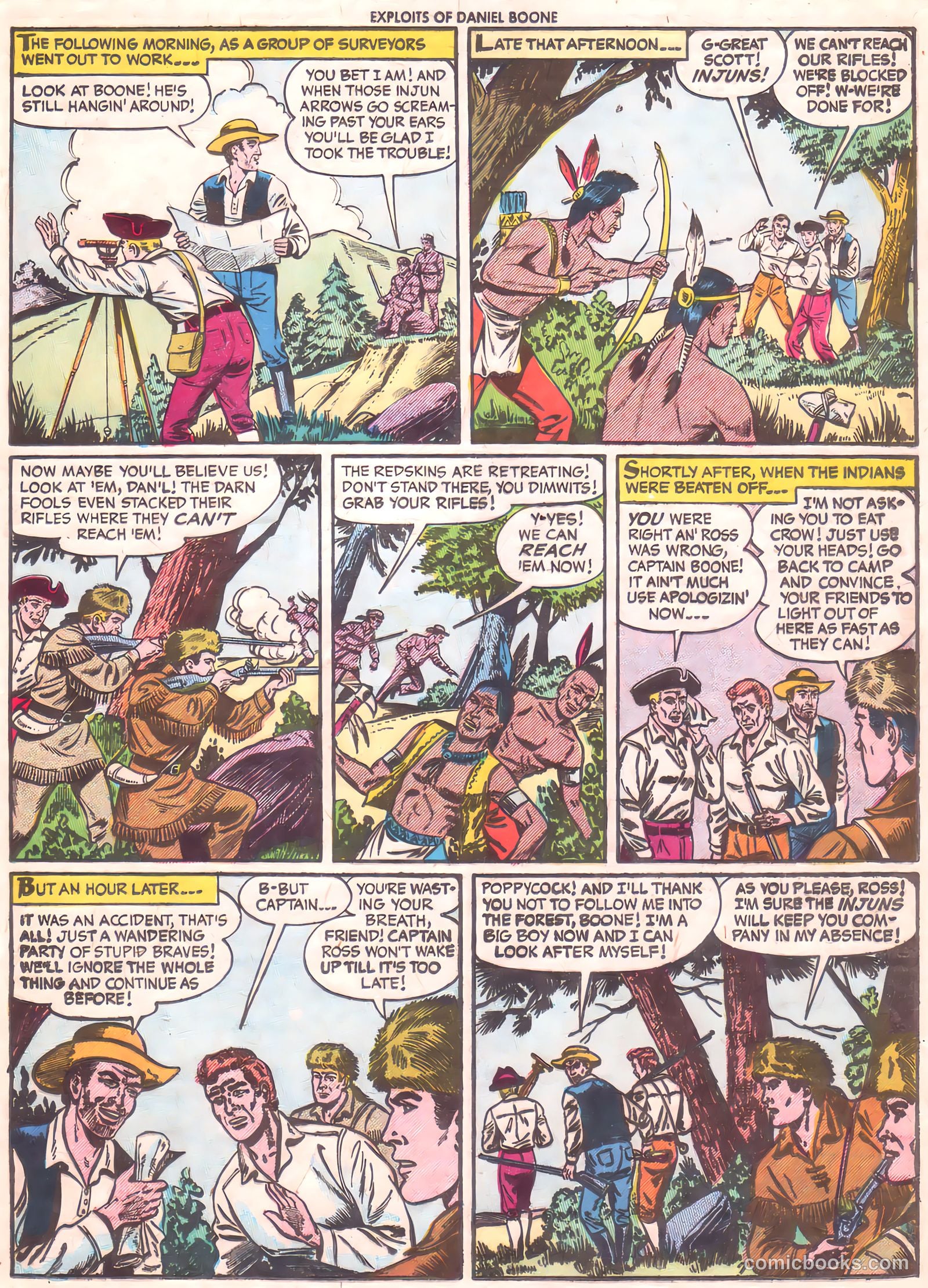 Exploits of Daniel Boone #5 (1956) — page 25 of 36
