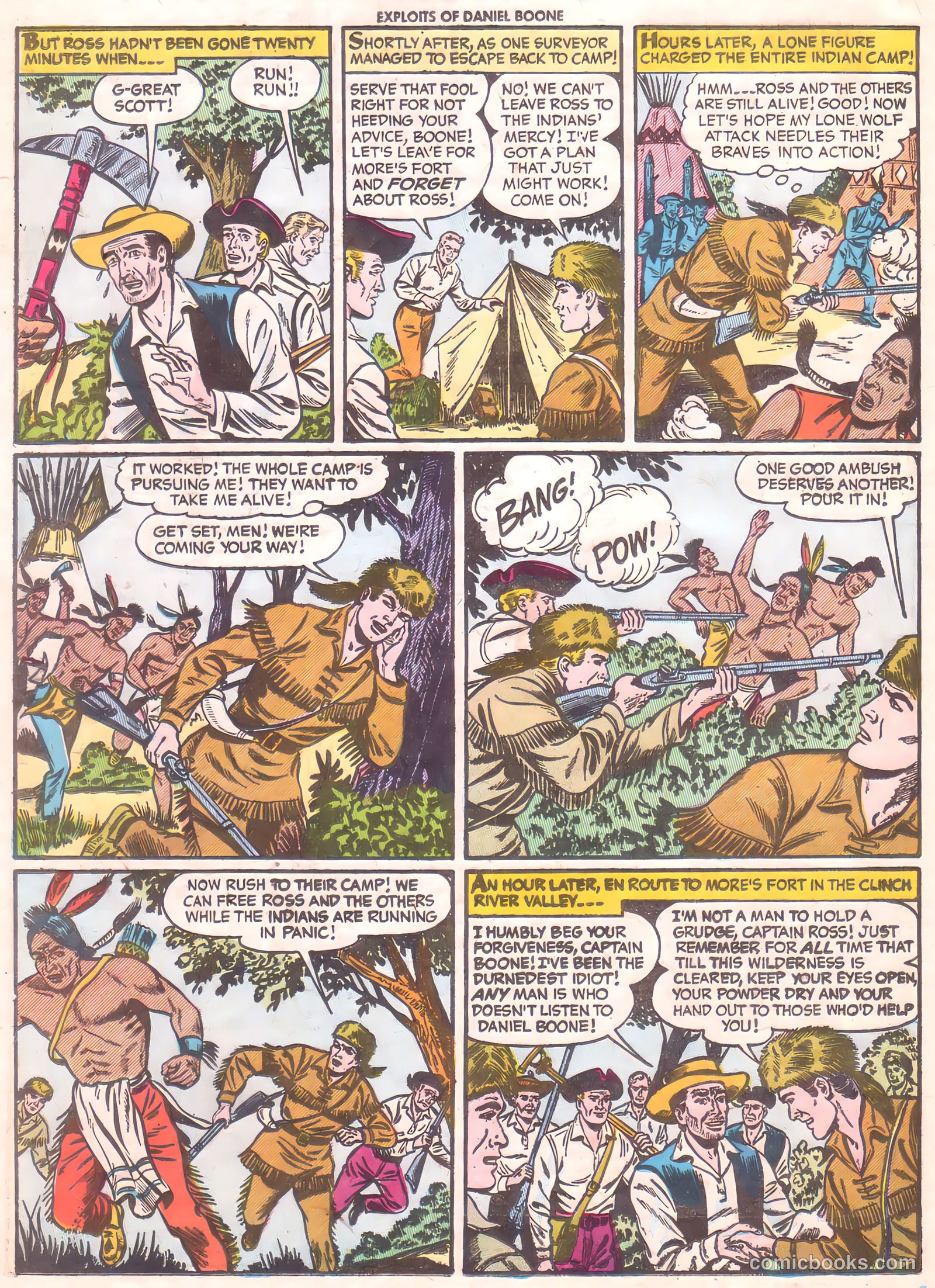 Exploits of Daniel Boone #5 (1956) — page 26 of 36